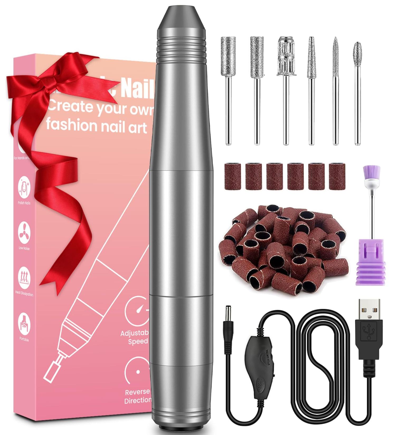 High-Speed Nail Drill & Miller - Electric Manicure Set for Gel & Acrylic Nails | 20 000 RPM Adjustable Nail Files - Buy Online on GoSupps.com