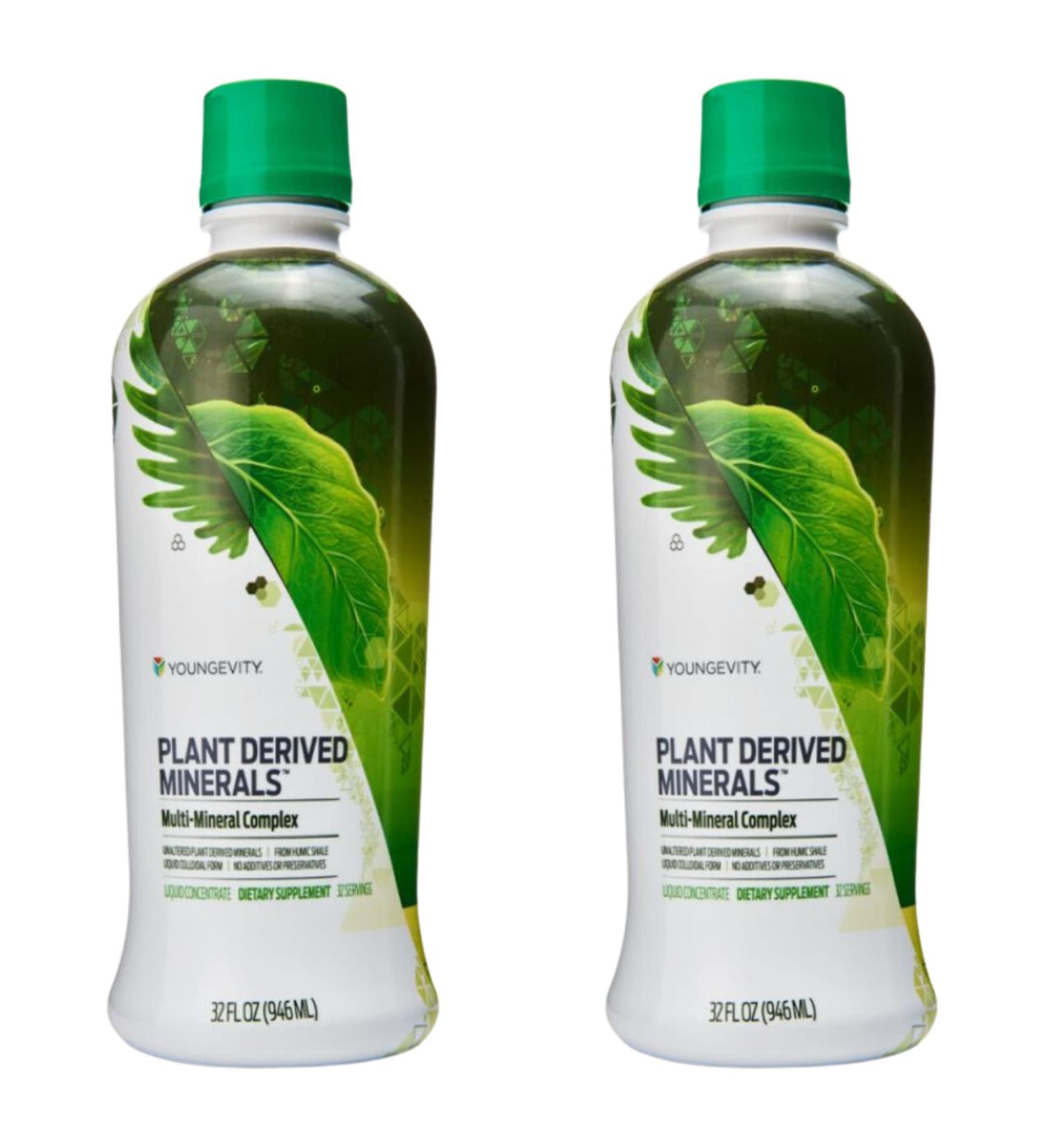 Youngevity Plant Derived Minerals Multi-Mineral Complex | Liquid Colloidal Form | 2 Bottles 32 Fl Oz (Pack of 2) - Made from Humic Shale - Buy Online on GoSupps.com