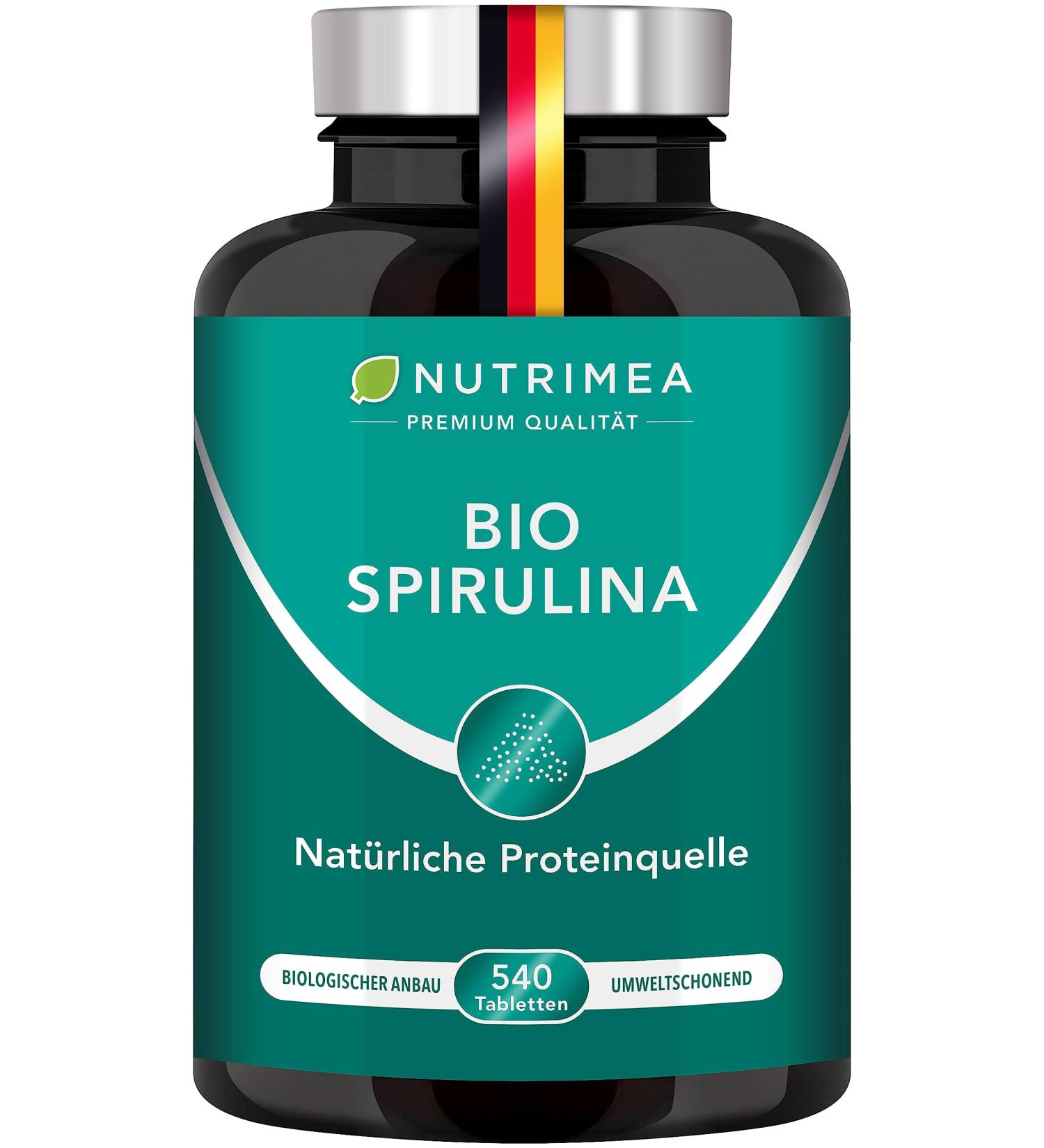 Buy 100% Pure Spirulina Bio Pressage | 540 Tablets | Organic Superfood Rich in Protein & Vitamins | Vegan & Additive-Free | 4-Month Supply | Laboratory Tested - Buy Online on GoSupps.com