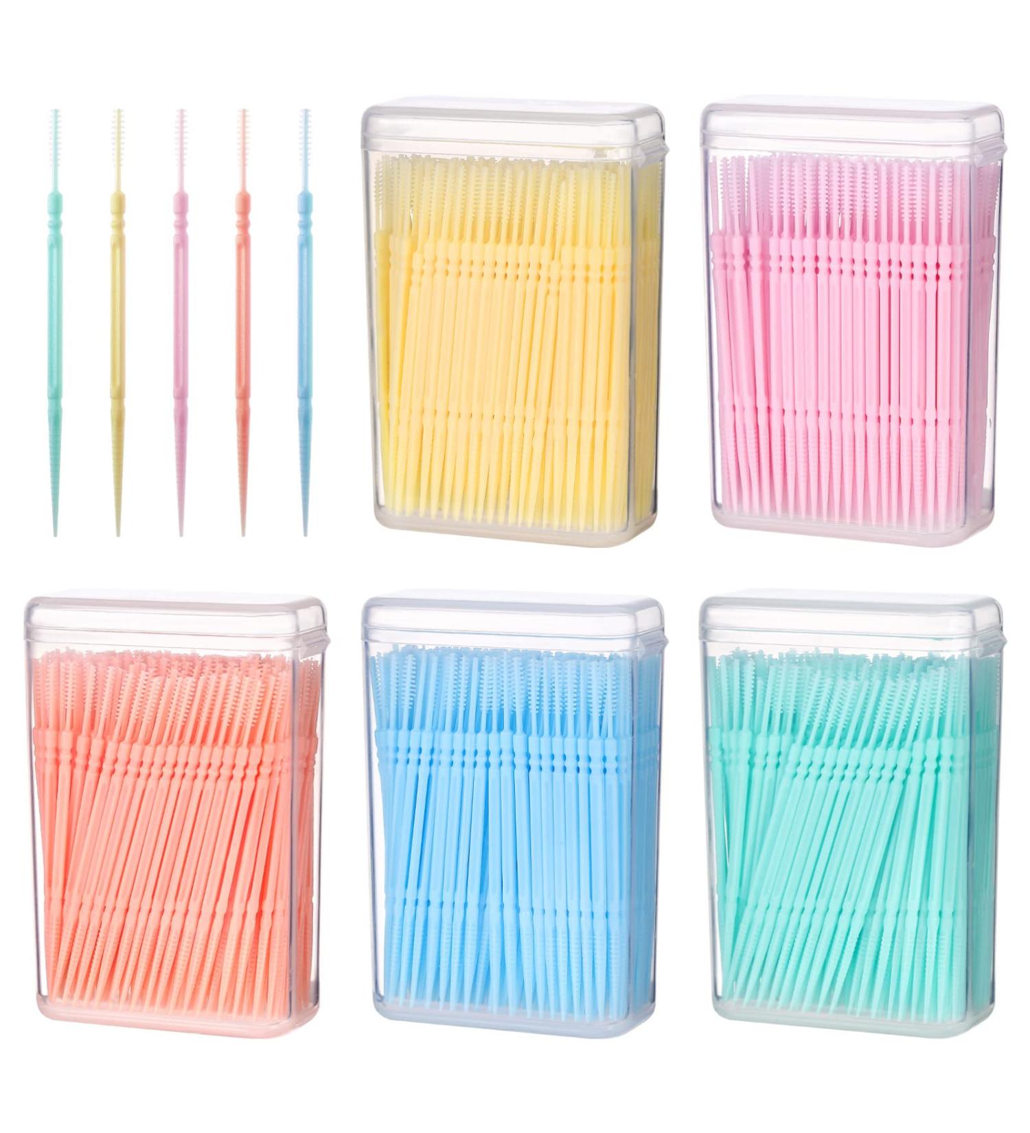 Healifty Double-Headed Toothpicks for Teeth - 1000 Pieces Interdental Brushes for Oral Care (Random Color) - Best Quality Dental Hygiene - Buy Online on GoSupps.com