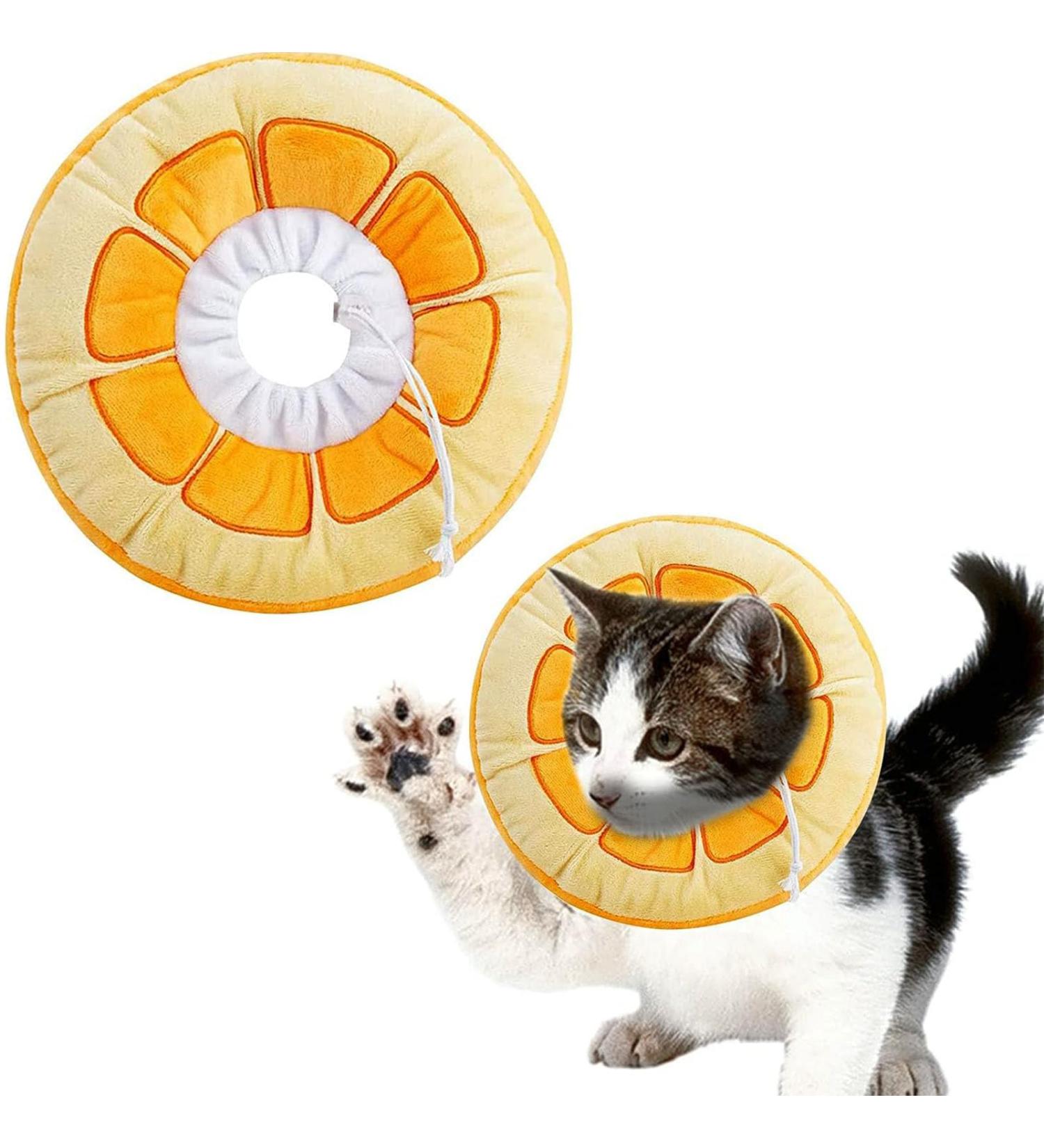 Cat Recovery Collar - Cute Sun Flower Neck Cat Cones After Surgery AdjuCats and Kitten Surgery Recovery Elizabethan Collars for Kitten and Puppies Stable Cat E Collar (Orange s) - Buy Online on GoSupps.com