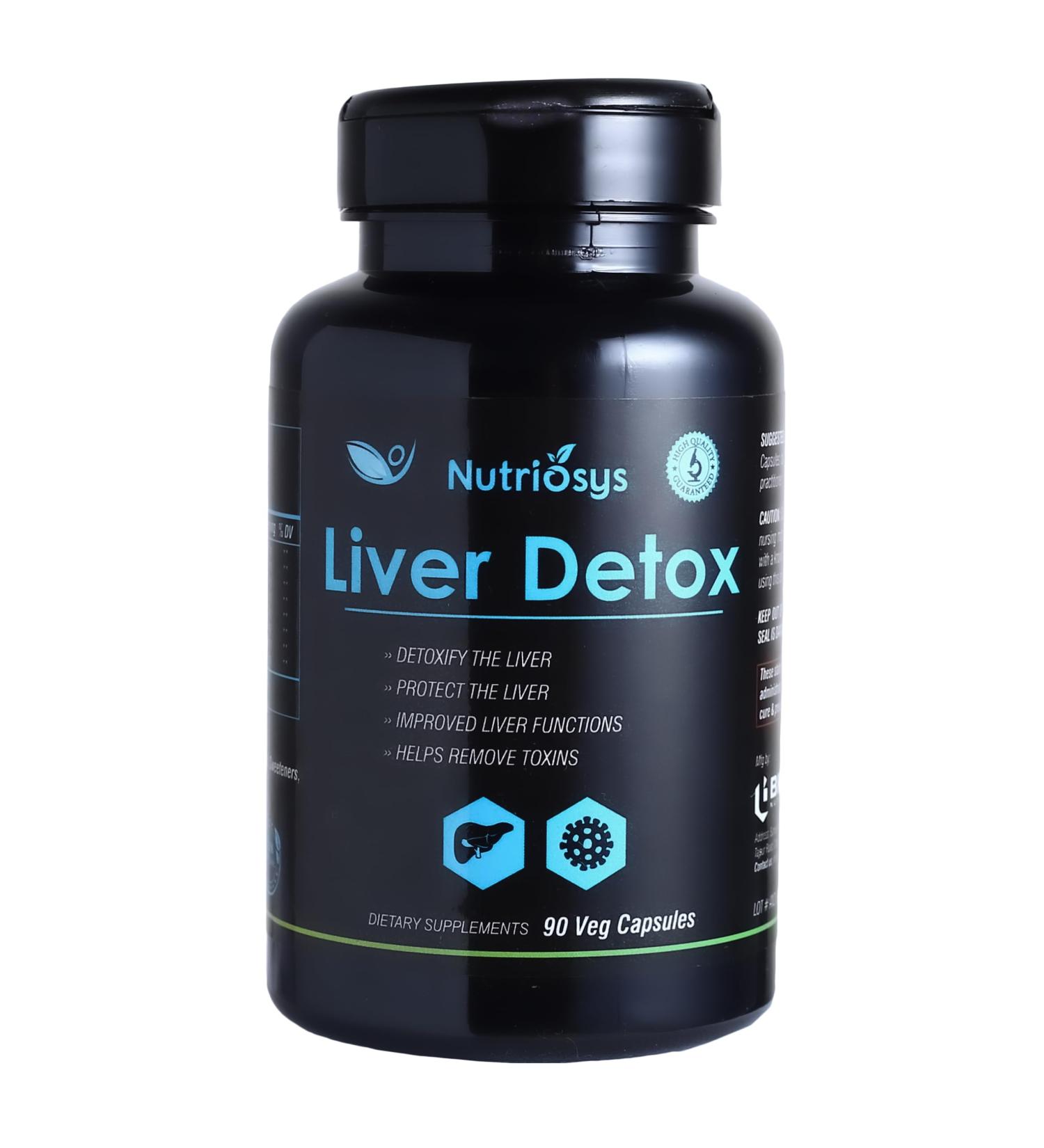 Liver Detox 90 Veggie Capsules - Dietary Supplement for Healthy Liver | Multivitamins for Men Women & Adults - Buy Online on GoSupps.com