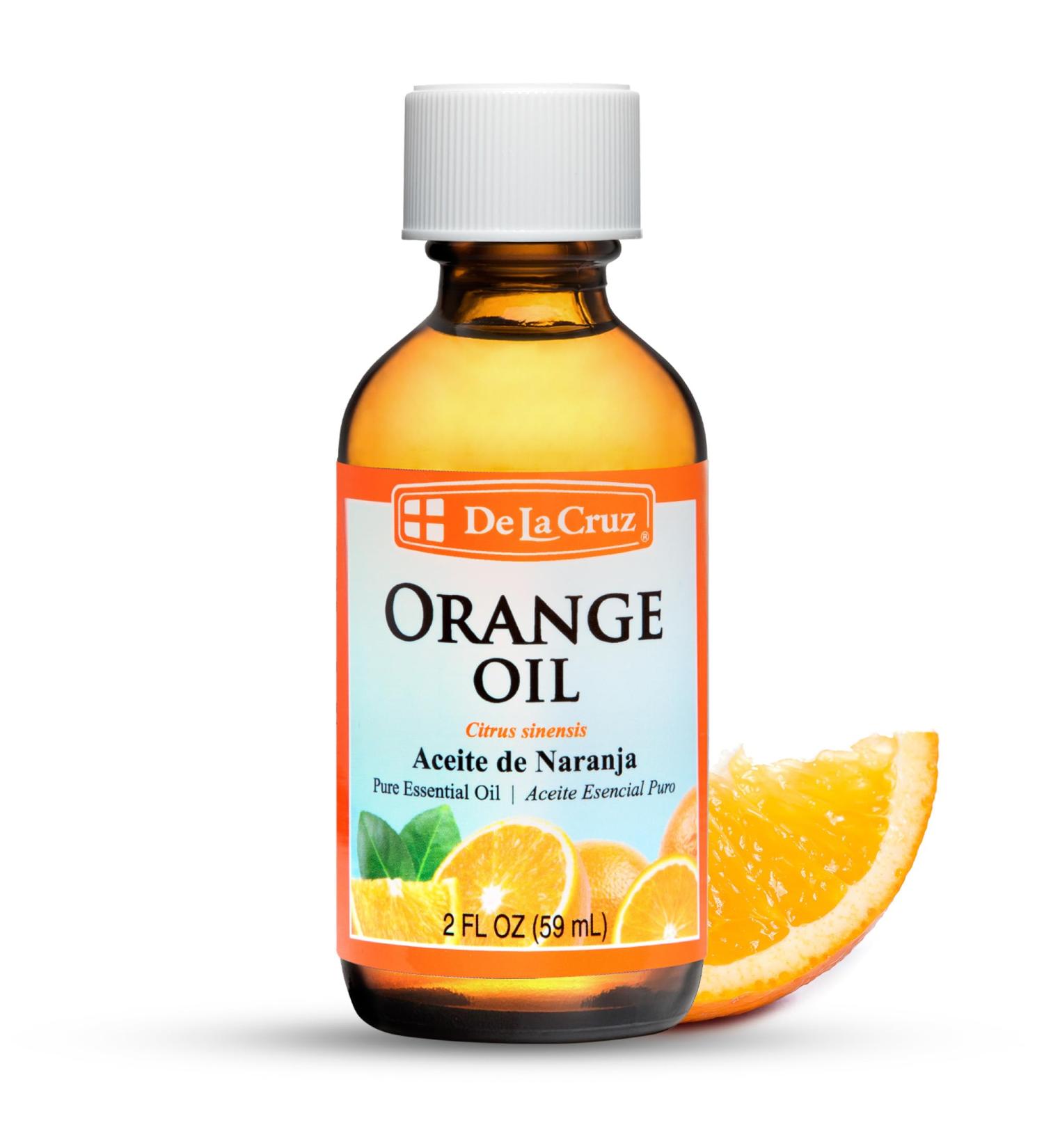 De La Cruz Pure Orange Oil - 100% Pure Cold Pressed Orange Essential Oil for Diffuser - 2 Fl OZ (1 Bottle) - Buy Online on GoSupps.com