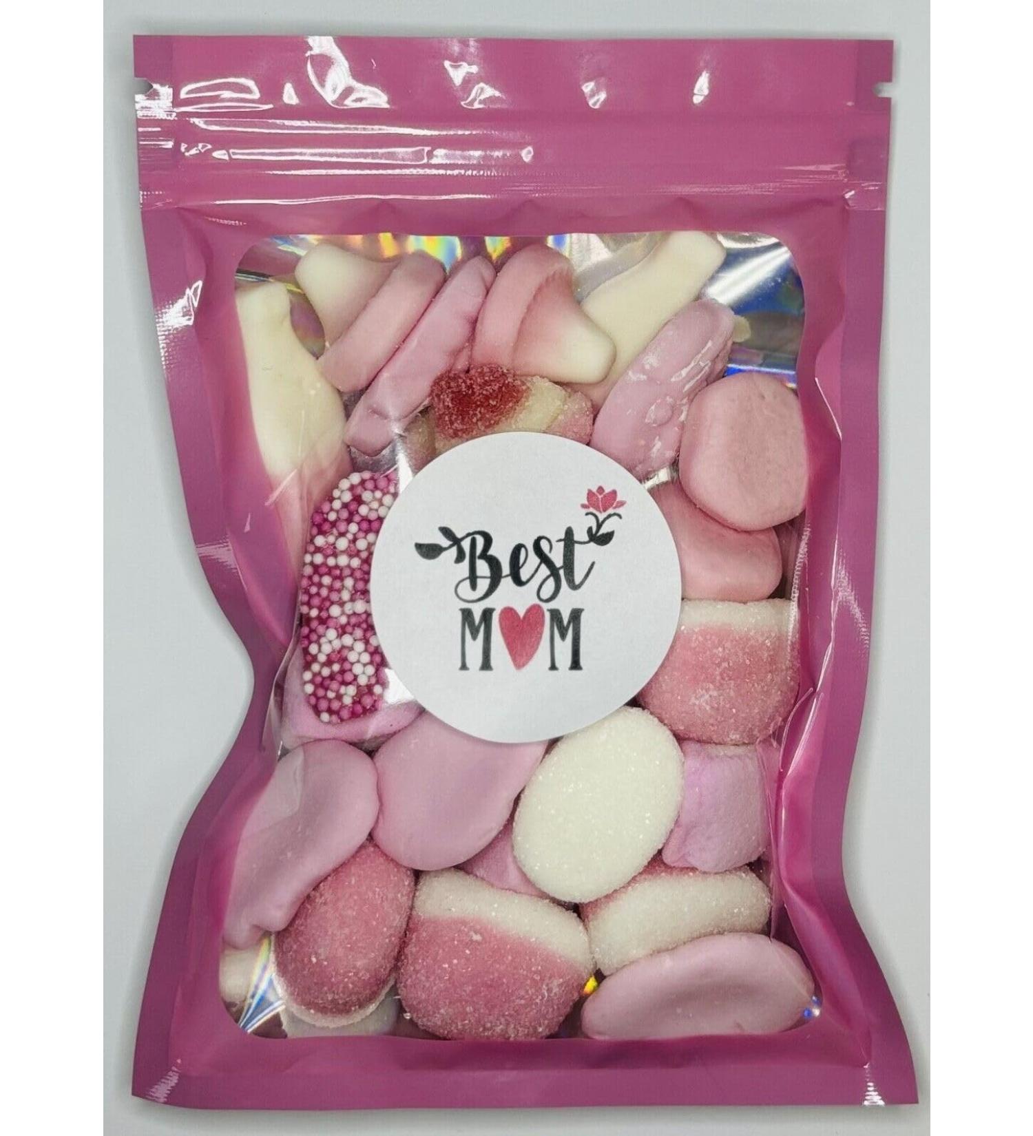 Best Mum Pink Filled Pick N Mix Sweet Treat Pouch Birthday Present Gift Mothers Day 100g - Buy Online on GoSupps.com