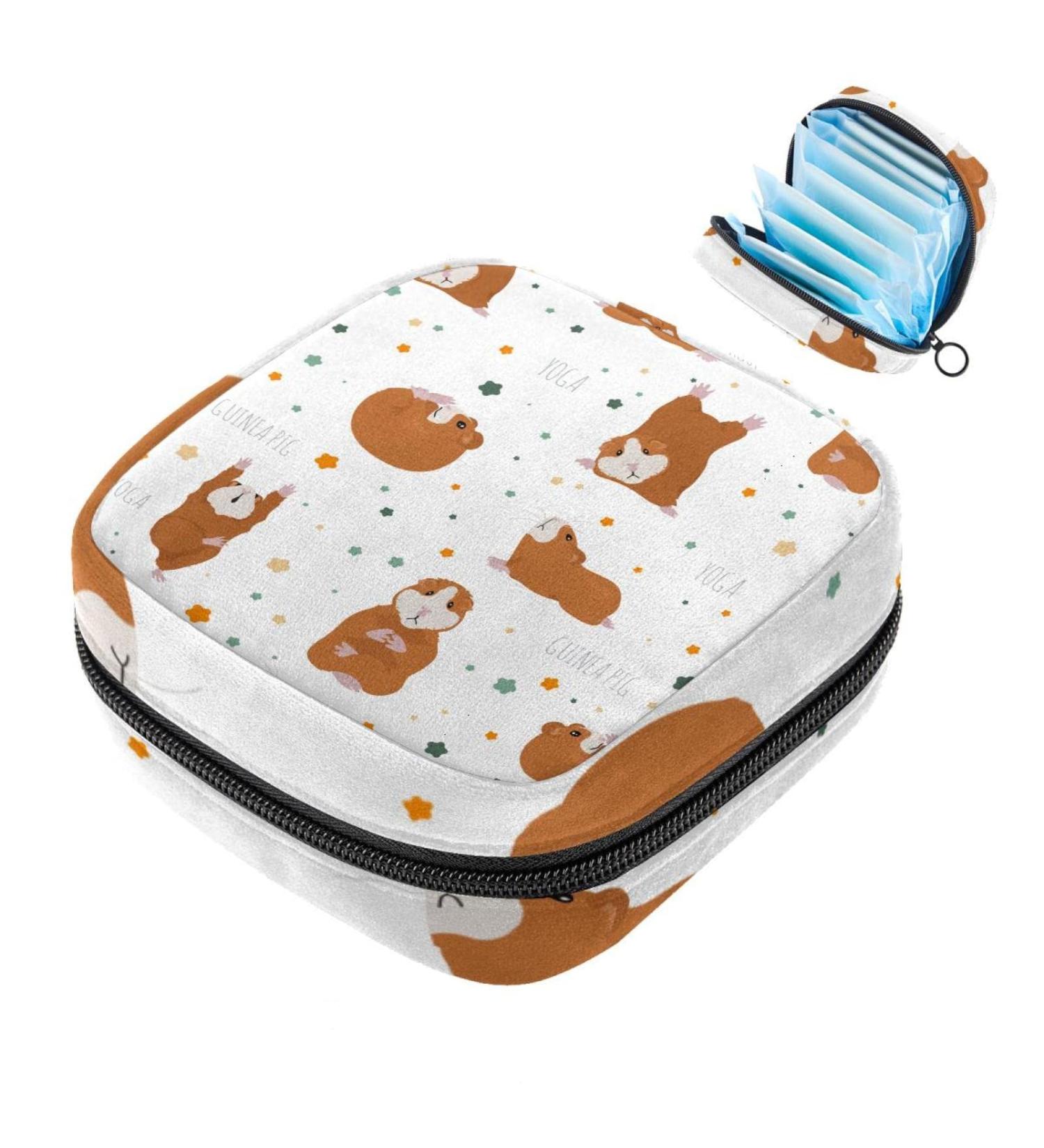 Women's Cute Guinea Pig Zip Pockets - Binding Bags for Tampon & Menstrual Storage | Multi-03 - Buy Online on GoSupps.com