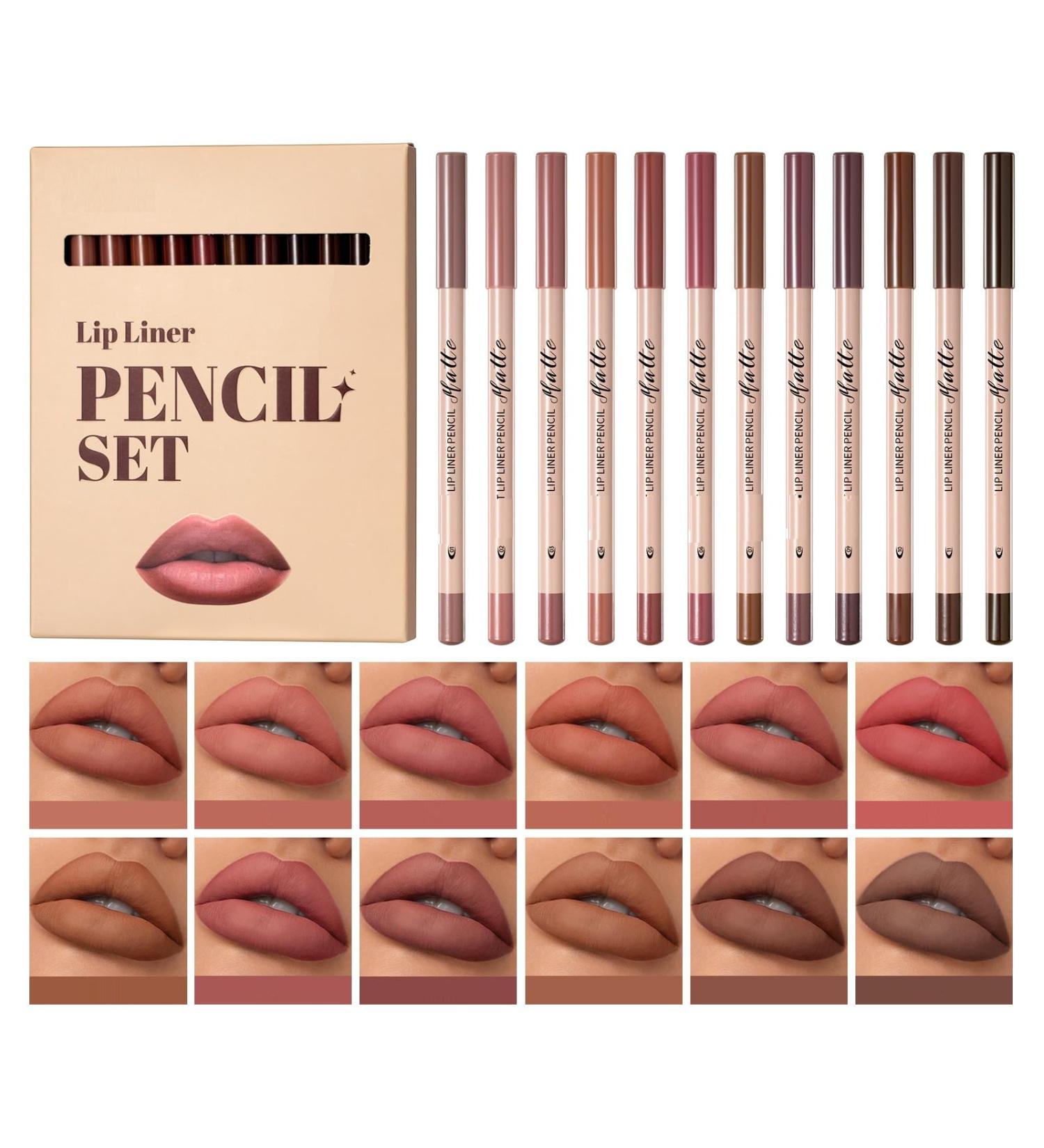  SONGVISON Set of 12 lip pencils with a matte waterproof and long-lasting formula nude and smudge-proof colors (set of 12 units) - Buy Online on GoSupps.com