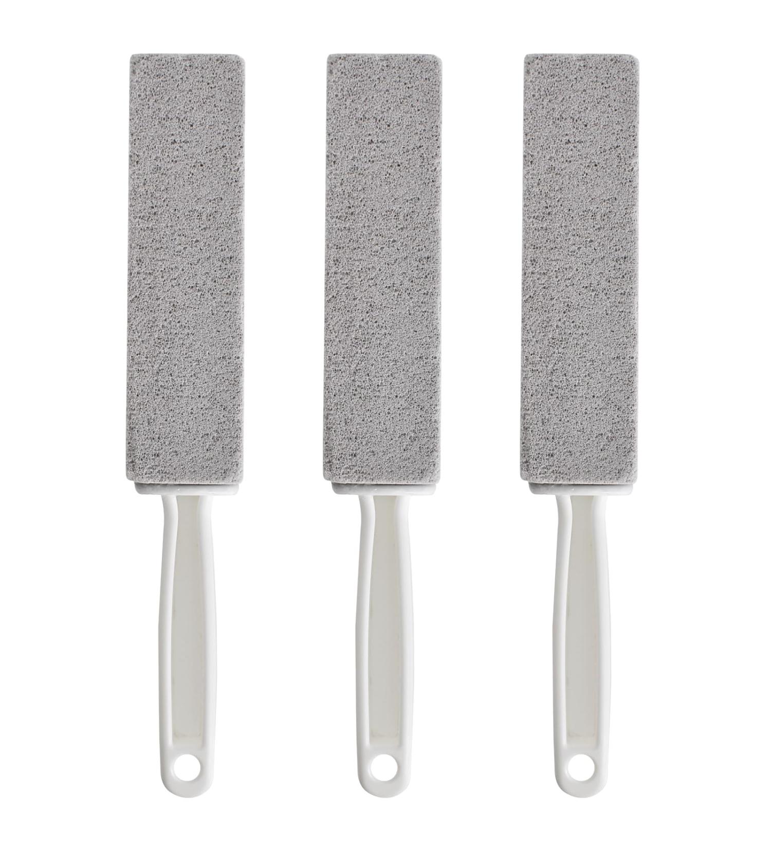 3 Pcs Pumice Cleaning Stone with Handle Pumice Stone Cleaning Brushes Cleaning Sticks Toilet Cleaning Blocks for Kitchen Bath Pool Household Shower Bathroom Sink Cleaning