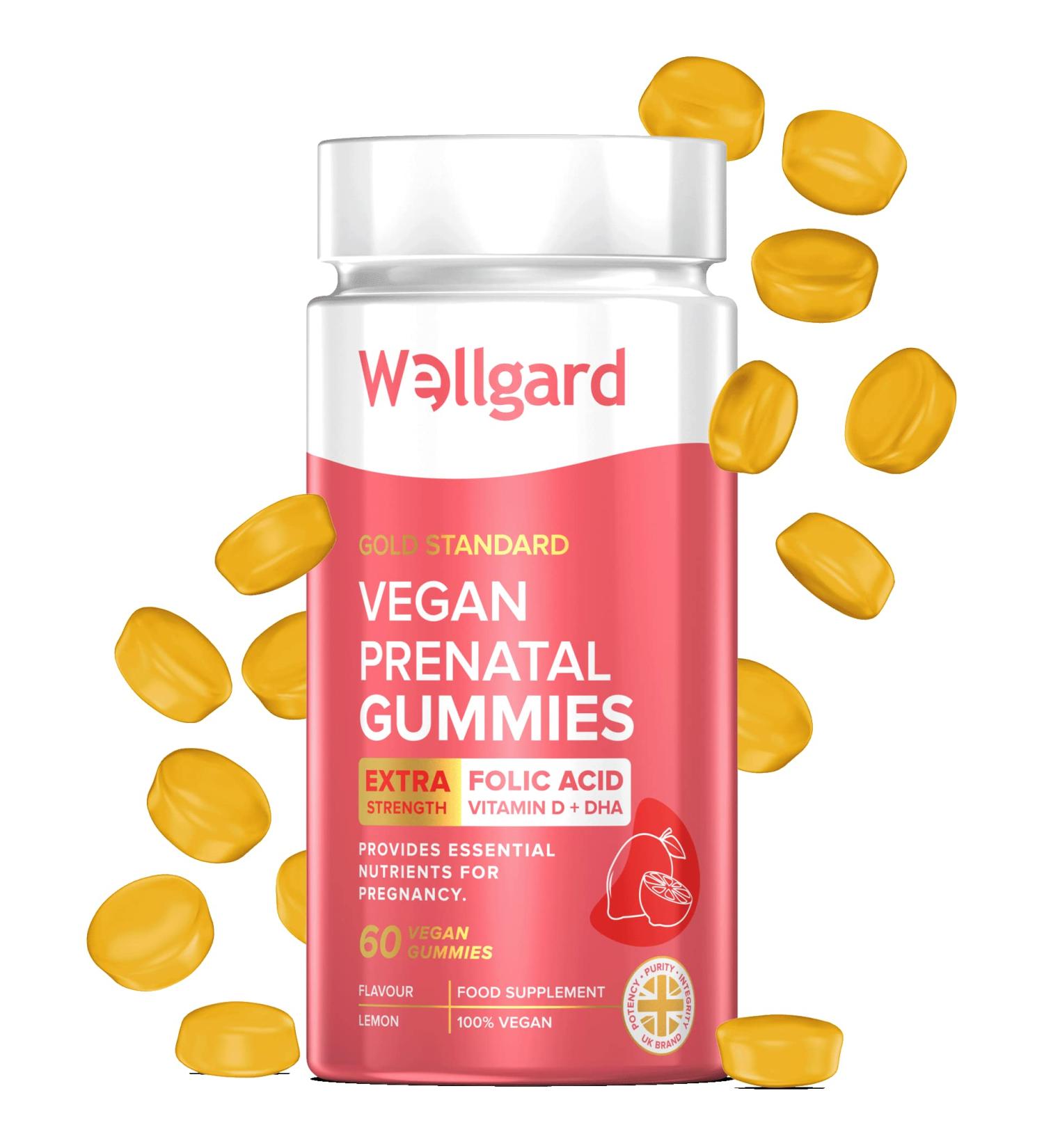 Vegetarian Prenatal Gummies | Wellgard Pregnancy Vitamins with DHA, Folic Acid & Vitamin D3 - Buy Online on GoSupps.com
