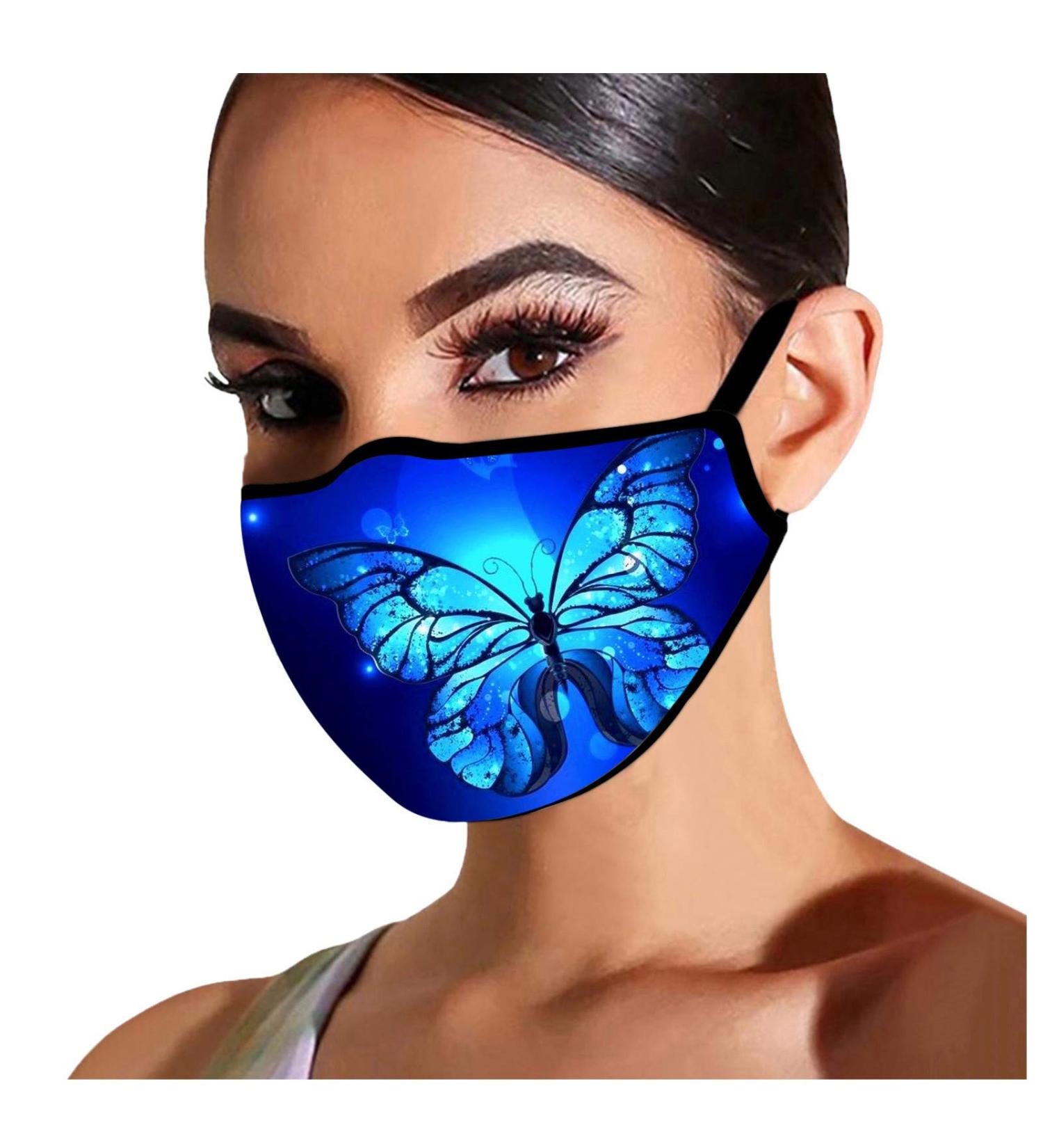 Riou Ladies 3-in-1 Butterfly Face Mask & Scarf - Washable Fabric Mouth & Nose Protection - Buy Online on GoSupps.com