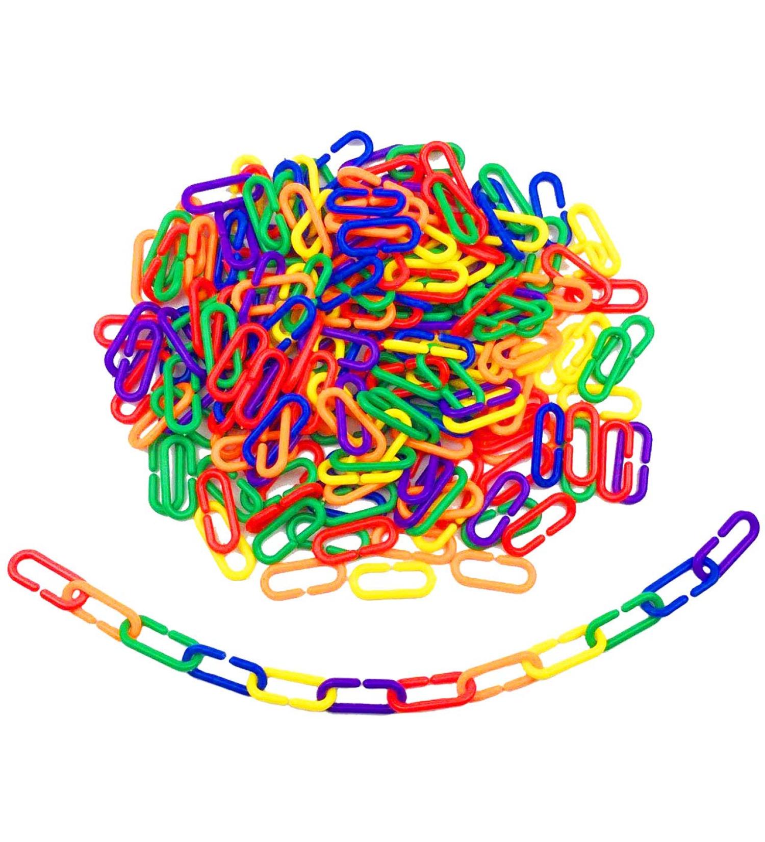 Hyamass 200pcs C-Clips Hooks Chain Links - Children's Learning Toy for Small Pets and Birds - Buy Online on GoSupps.com
