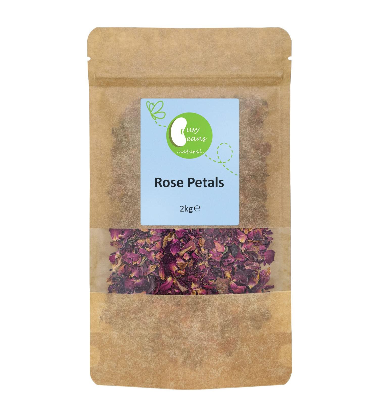 Dried Rose Petals - Natural Scent Bath Spa Wedding Confetti by Busy Beans (2kg)