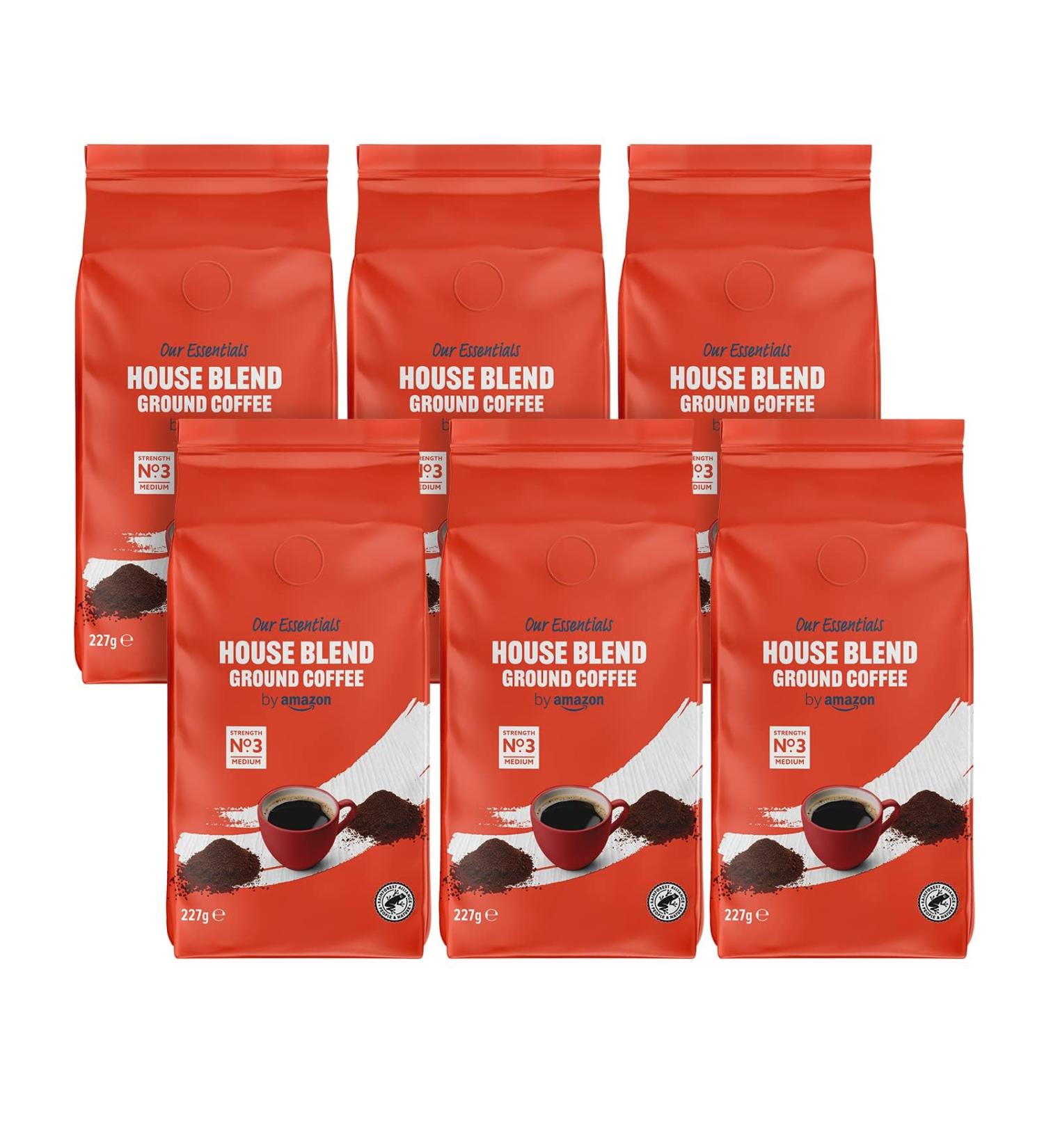 by Amazon Classic Blend Ground Coffee Medium Roast 3 Pounds 8 Ounce Pack of 6 - Rainforest Alliance Certified - Buy Online on GoSupps.com