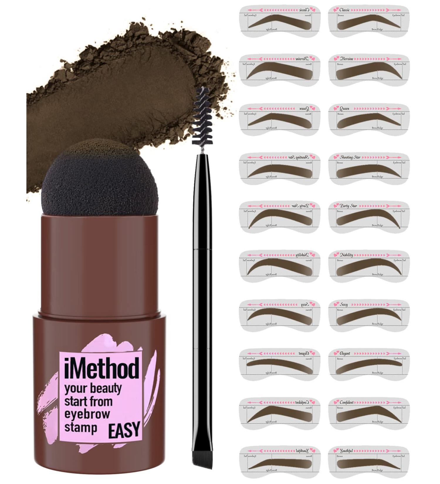 iMethod Eyebrow Stamp & Stencil Kit - Long-lasting Brown Eyebrow Shaping Tool - Buy Online on GoSupps.com