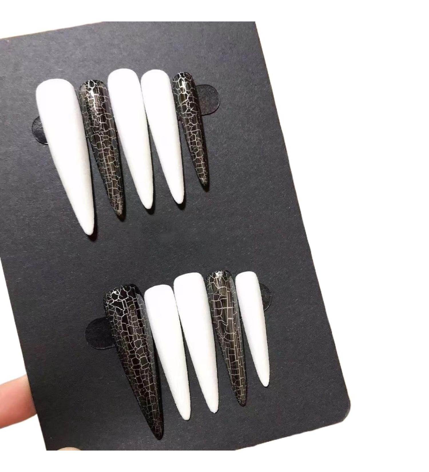 Temperament-enhancing nail art Europe and America lengthen the nail crack scrub the nail tip and manually wear a removable nail art.(S)