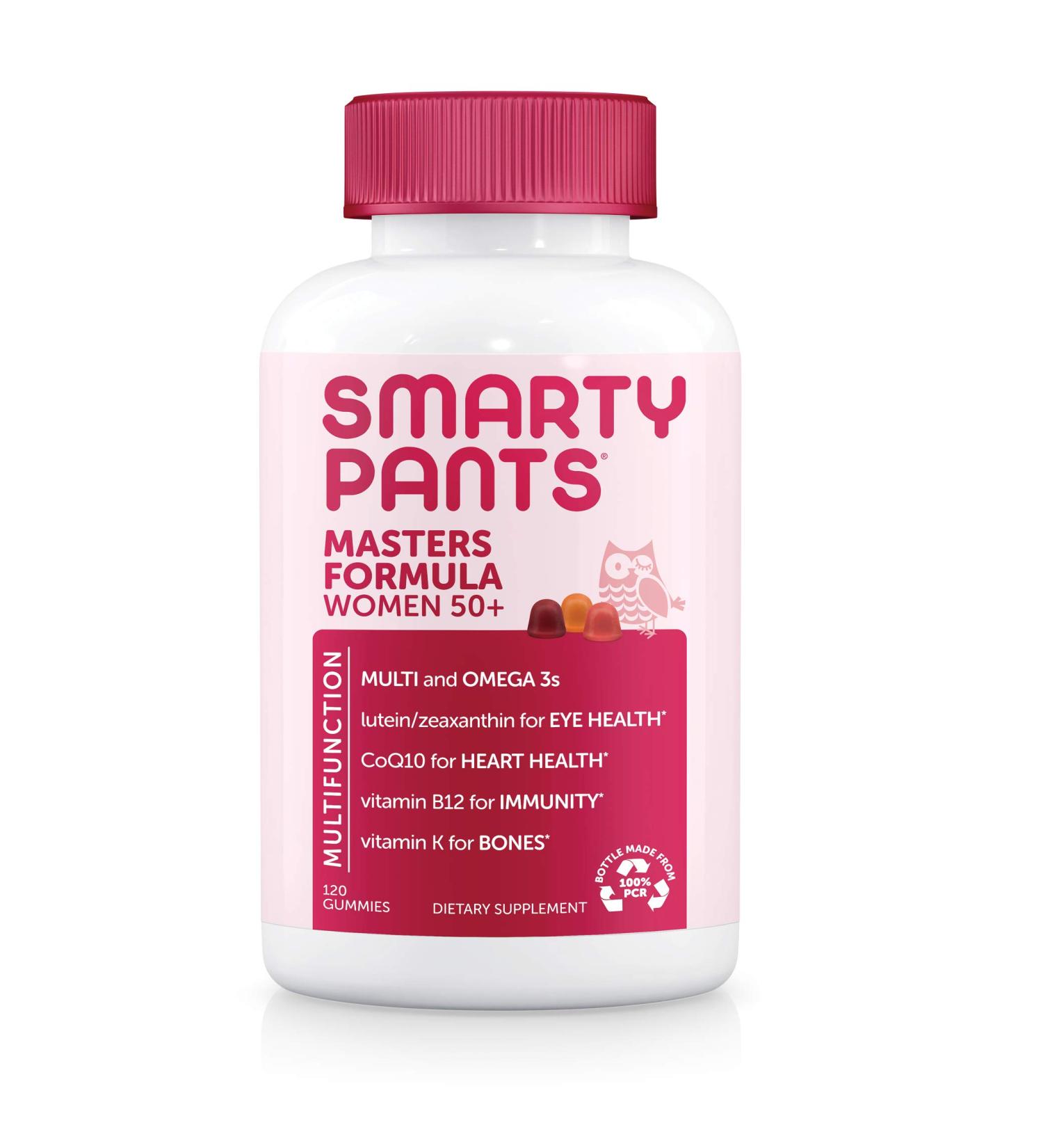 SmartyPants Women's 50+ Multivitamin: Immunity, Heart & Eye Health, Omega-3, 120 Count - Buy Online on GoSupps.com