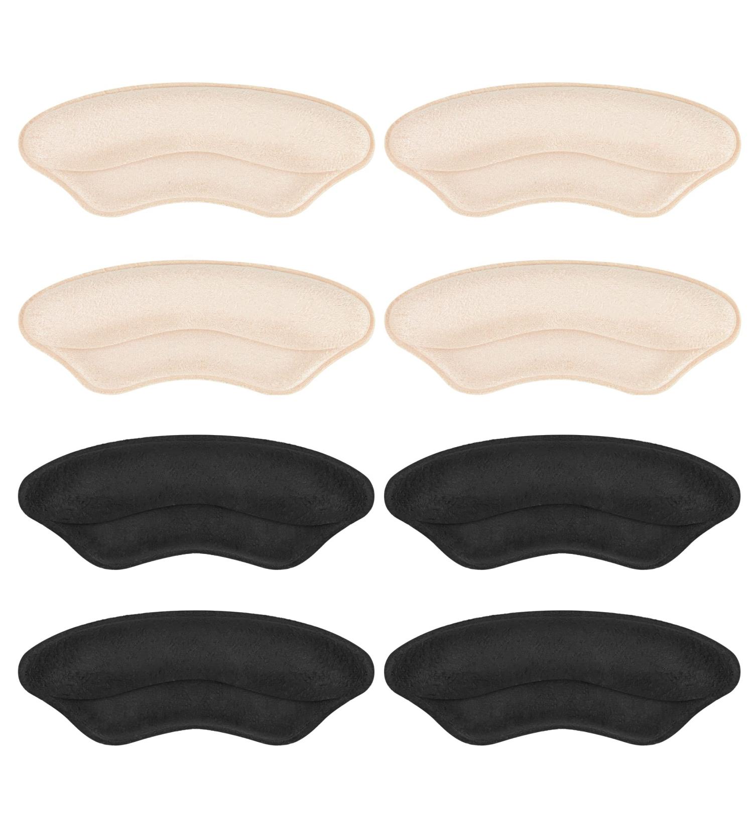 Heel Pad Insert Cushion for Men and Women - Prevents Heel Slip, Blisters, and Loose Shoes - Pale Apricot + Black - Buy Online on GoSupps.com