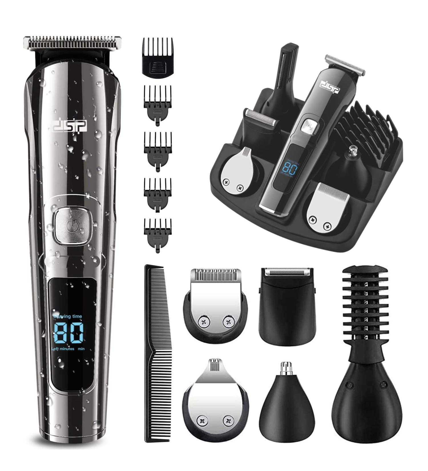 Buy DSP Facial Hair Trimmer for Men - Electric Clippers & Grooming Set | USB Rechargeable IPX7 Waterproof Beard & Nose Trimmer - Buy Online on GoSupps.com