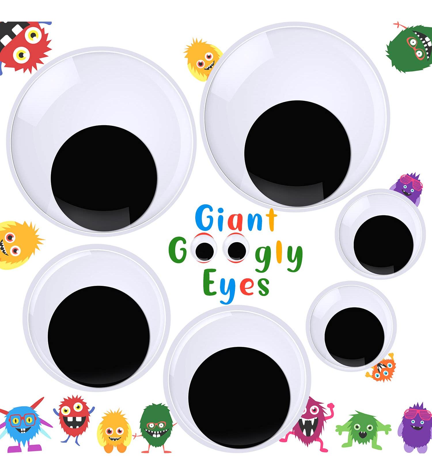 Set of 6 Black Wiggle Googly Eyes for Crafts - 2, 3, 4 - Self Adhesive - Christmas Decorations - Buy Online on GoSupps.com