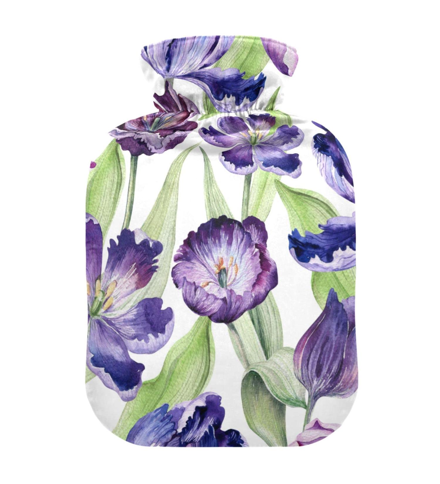 Buy Purple Tulip Hot Water Bottle with Cover - 2 Liter for Pain Relief Cramps & Comfort | International Shipping - Buy Online on GoSupps.com