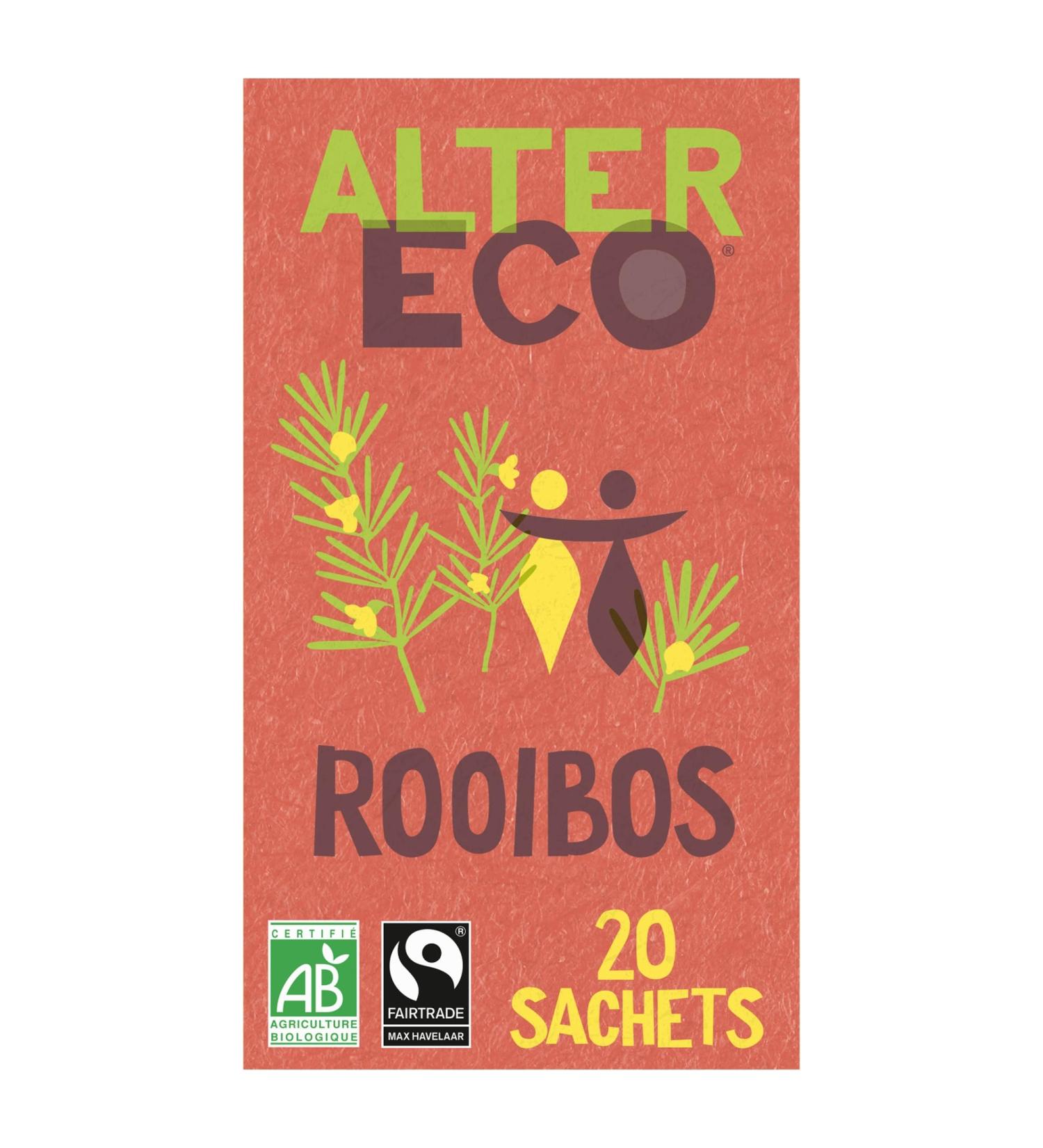 ALTER ECO - Rooibos Nature Infusion - Organic & Fair Trade Infusion - Theine Free - Box of 20 Sachets - Buy Online on GoSupps.com