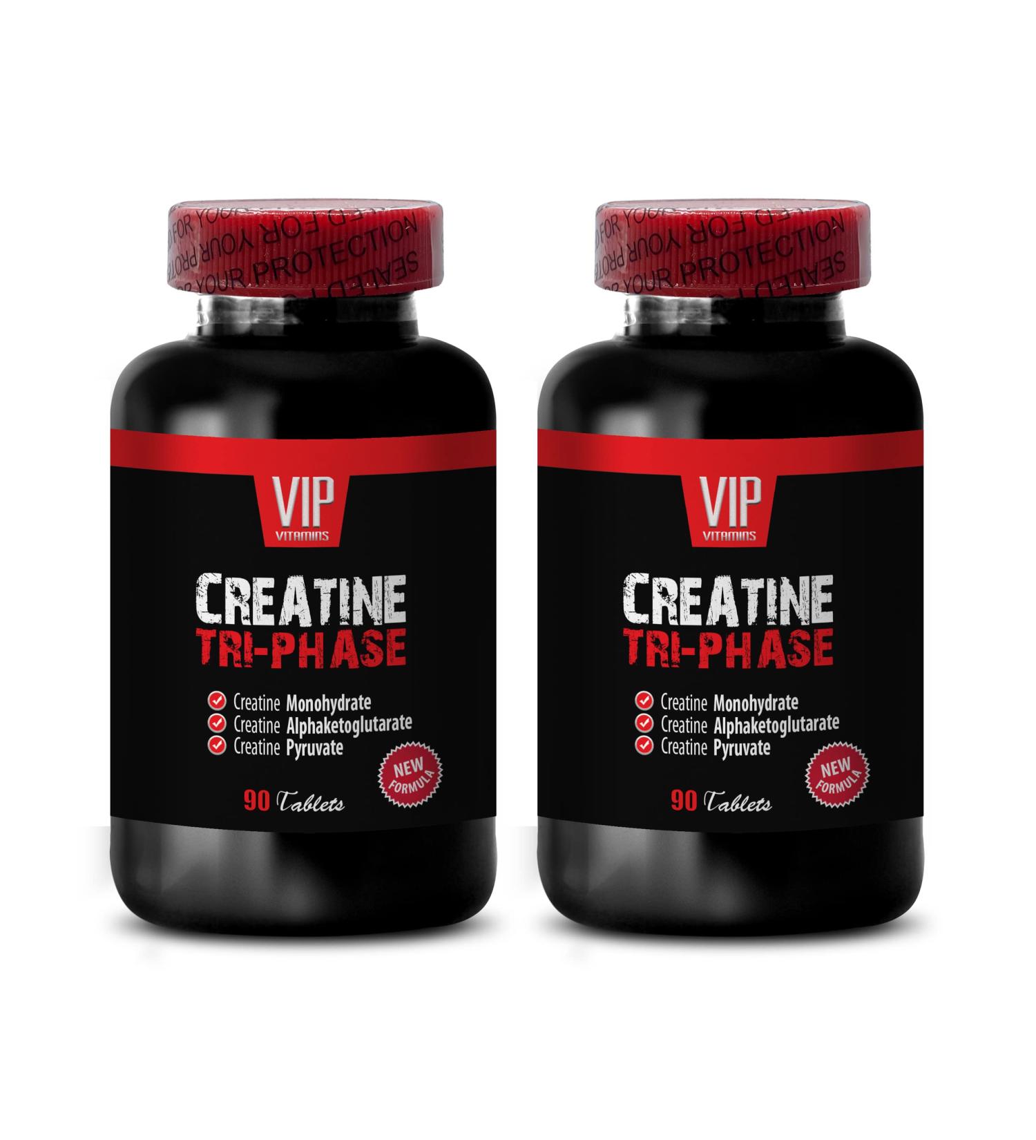 Creatine Tri-Phase - Premium Muscle Gain Blend | 180 Tablets | For Men & Women - Buy Online on GoSupps.com