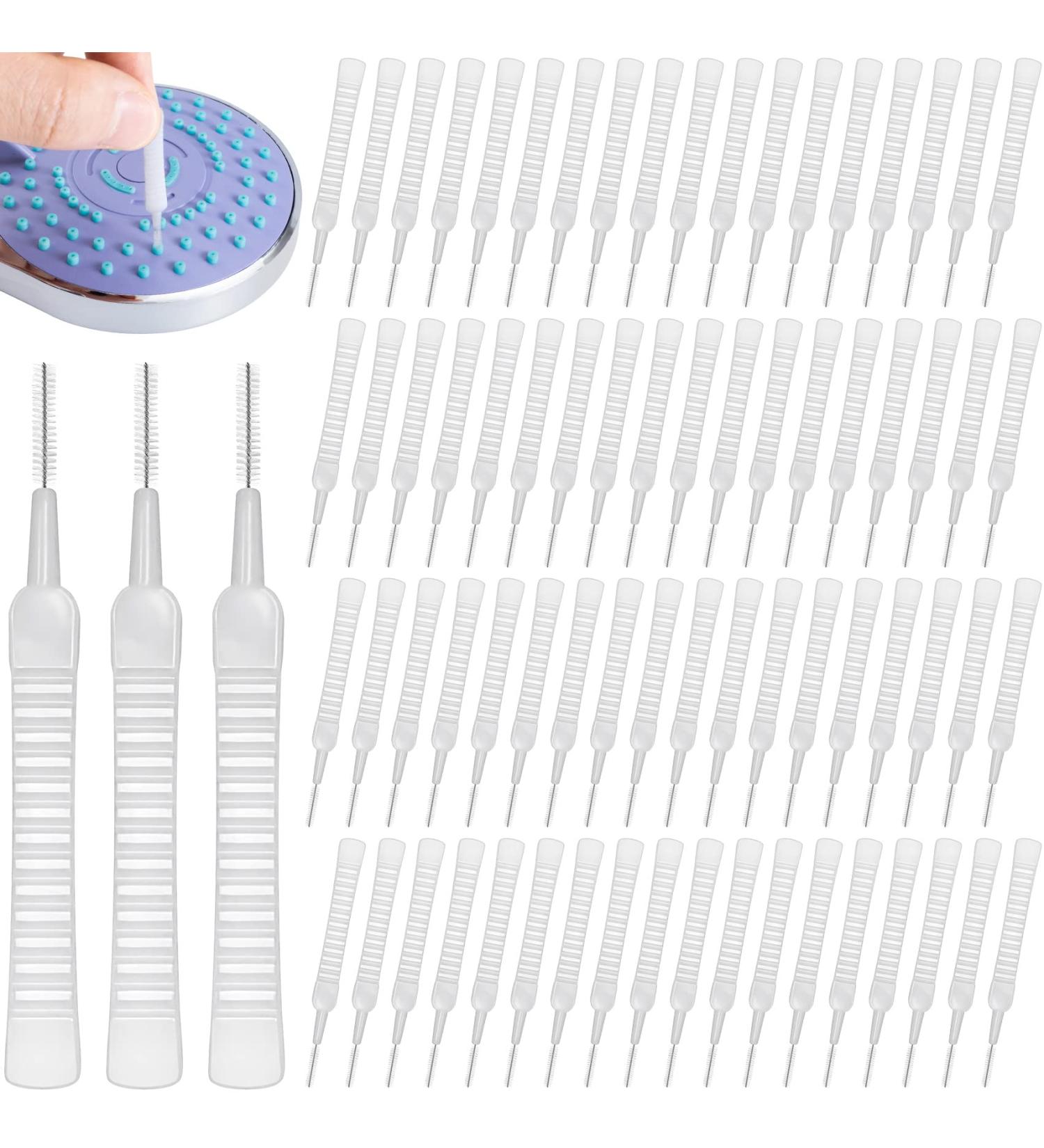 OIIKI 130pcs Anti-Clogging Nylon Shower Head Cleaning Brush - Ideal for Shower Nozzle, Pore Gap & Keyboard - Effective Cleaning Tool - Buy Online on GoSupps.com