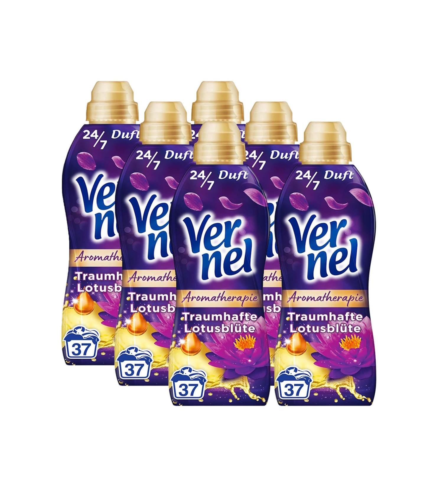 Buy Venel Aromatherapy Lotus Flower Fabric Softener 6x37 WL - 222 Washloads Long-Lasting Scent with Essential Oils Eco-Friendly 814ml (6-Pack) - International Shipping Available - Buy Online on GoSupps.com