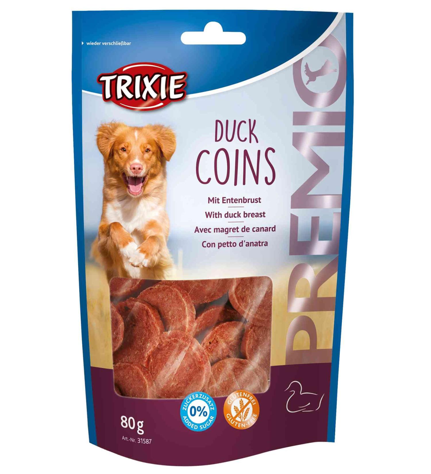 Buy TRIXIE PREMIO Duck Coins - 80g | Premium Dog Treats | Fast International Shipping - Buy Online on GoSupps.com