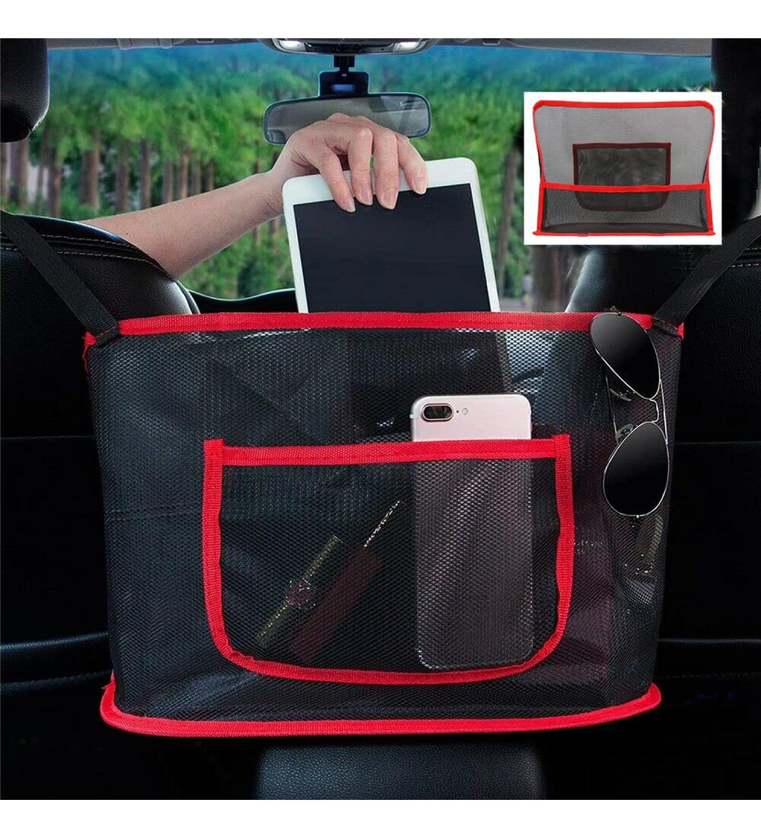 NganSuRong Car Seat Organizer Bag with Net Pocket, Cell Phone Holder, and Document Holder - Red - Buy Online on GoSupps.com