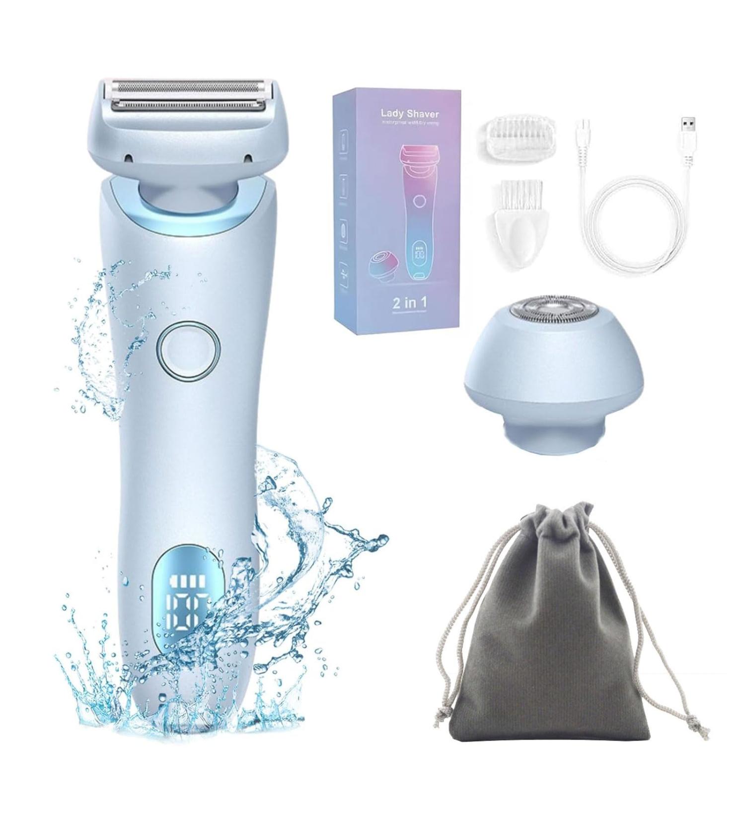 The Glide Pro 3.0 Razor Silk Glide Pro Shaver Gentle Nick-Free Shaving Ipx7 Dry Wet Dual Portable Wireless with Travel Storage Bag (Blue) - Buy Online on GoSupps.com