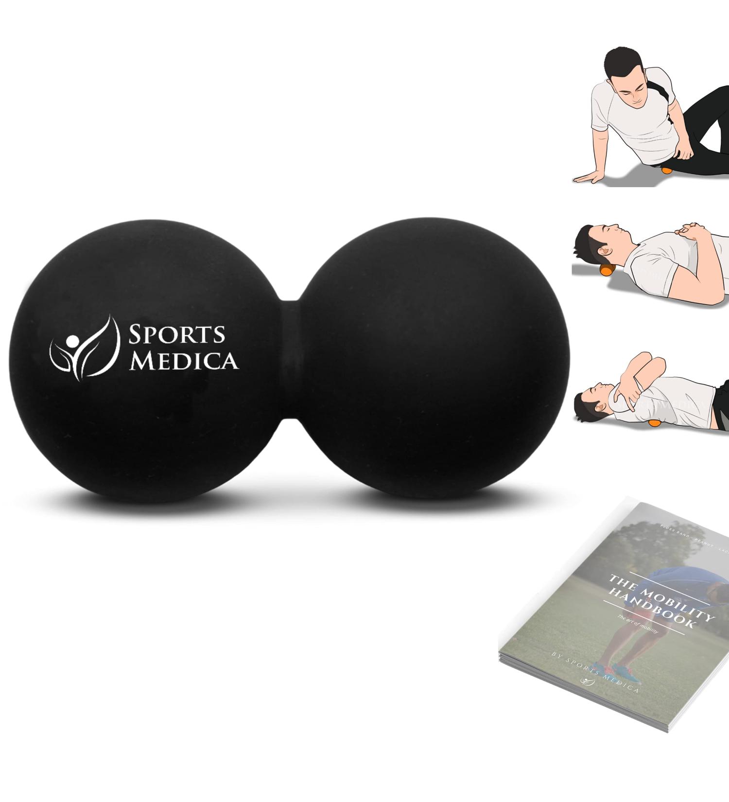 Sports Medica Doctor Developed Lacrosse/Peanut Massage Balls for Trigger Point Therapy and Injury Recovery - Includes Free Mobility Handbook and Video Series - Black Peanut Ball - Buy Online on GoSupps.com