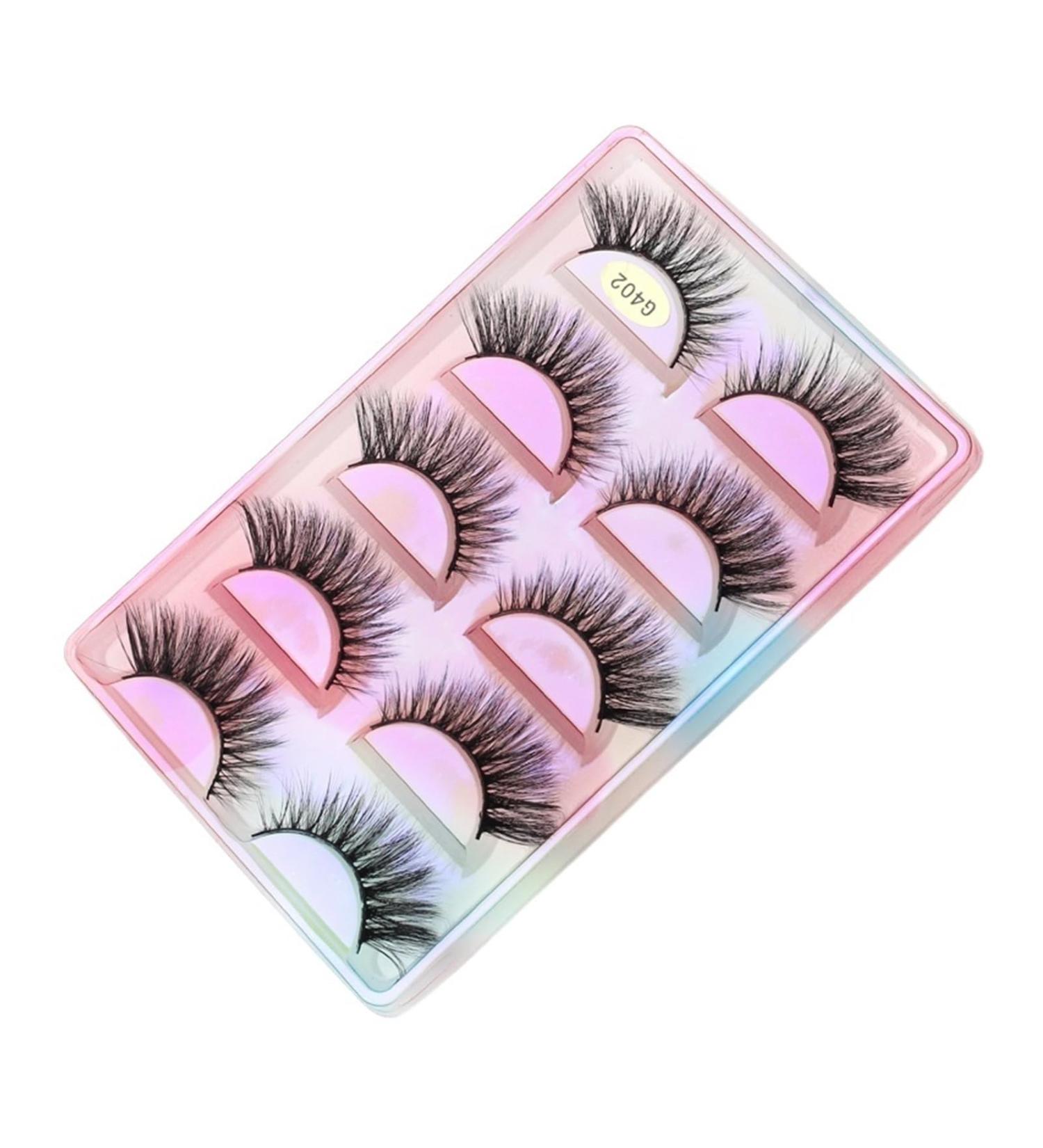 UAMOU 10 Styles 2/5/10/20/30/50/100 Boxes 3D Mink Lashes 5 Pairs Natural Individual Mink False Eye Lashes Make Up Kit Cilios Cheerfully (Color : G402 Size : 20 BOXES (100 pairs)) - Buy Online on GoSupps.com