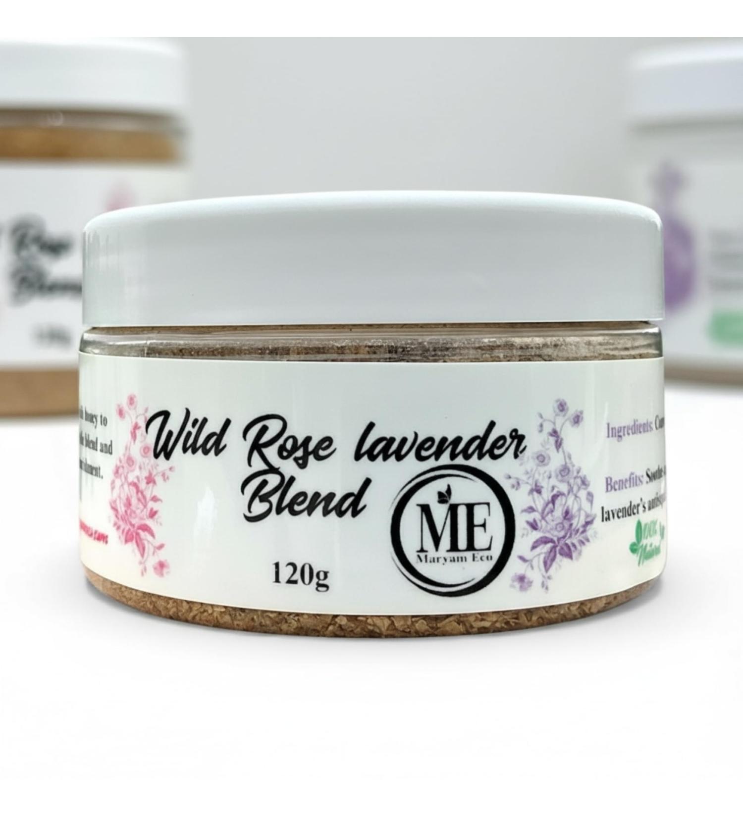 Maryam Eco Coarse Lavender & Wild Rose Bath Face & Hair Scrub | 100% Natural Moroccan Exfoliation Hydration & Relaxation for Radiant Skin & Healthy Hair | Made in Morocco | 120 g / 4.23 oz - Buy Online on GoSupps.com