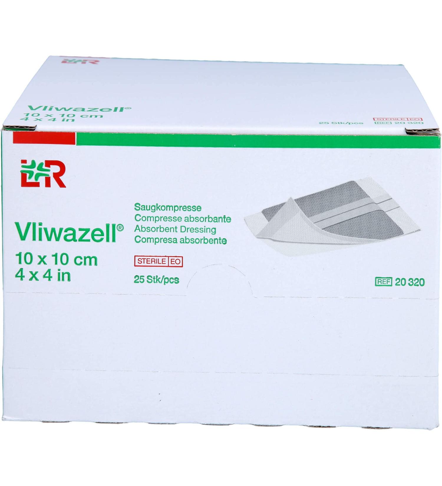 Buy Vliwazell Absorbent Compresses 10x10 cm Sterile - High Absorbency & International Shipping - Buy Online on GoSupps.com