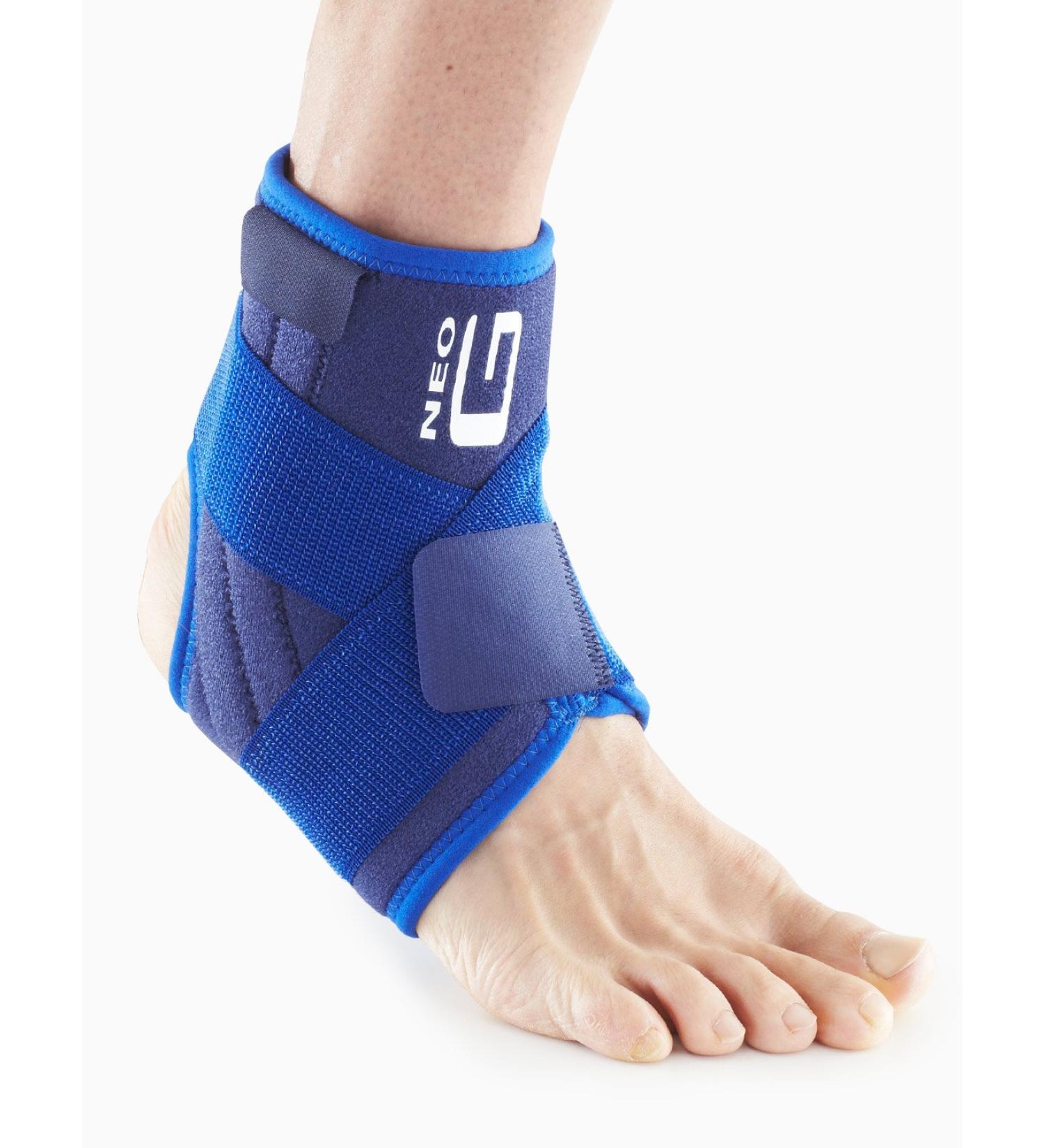 Neo-G Ankle Support | Adjustable Compression for Arthritis Relief & Joint Pain | Medical Grade Stabilized Support for Ankle Injuries & Sprains - Unisex Blue - Buy Online on GoSupps.com