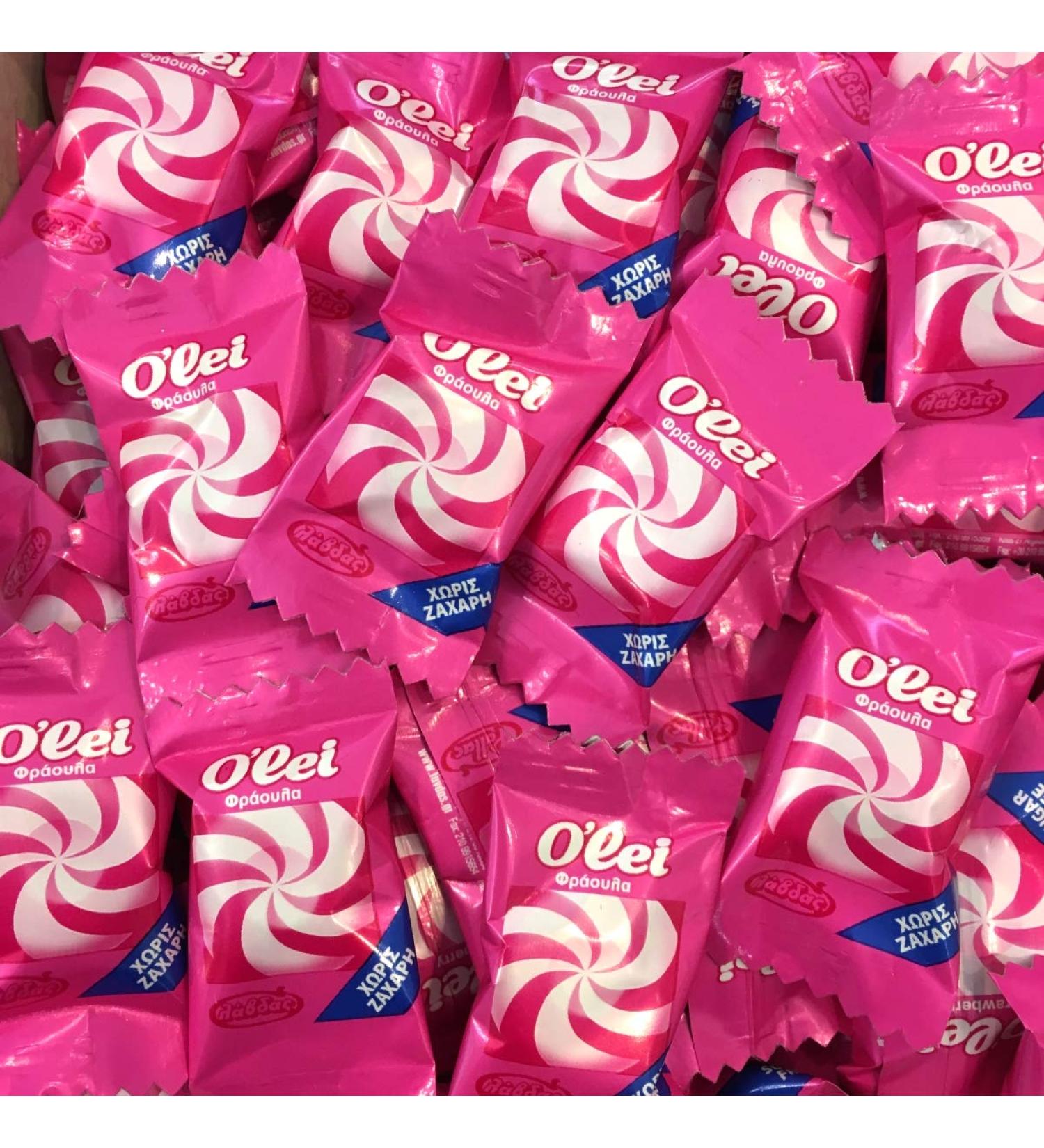 Casa O'Lei Cream and Strawberry Flavour Sweets Sugar Free 1kg Gluten Free