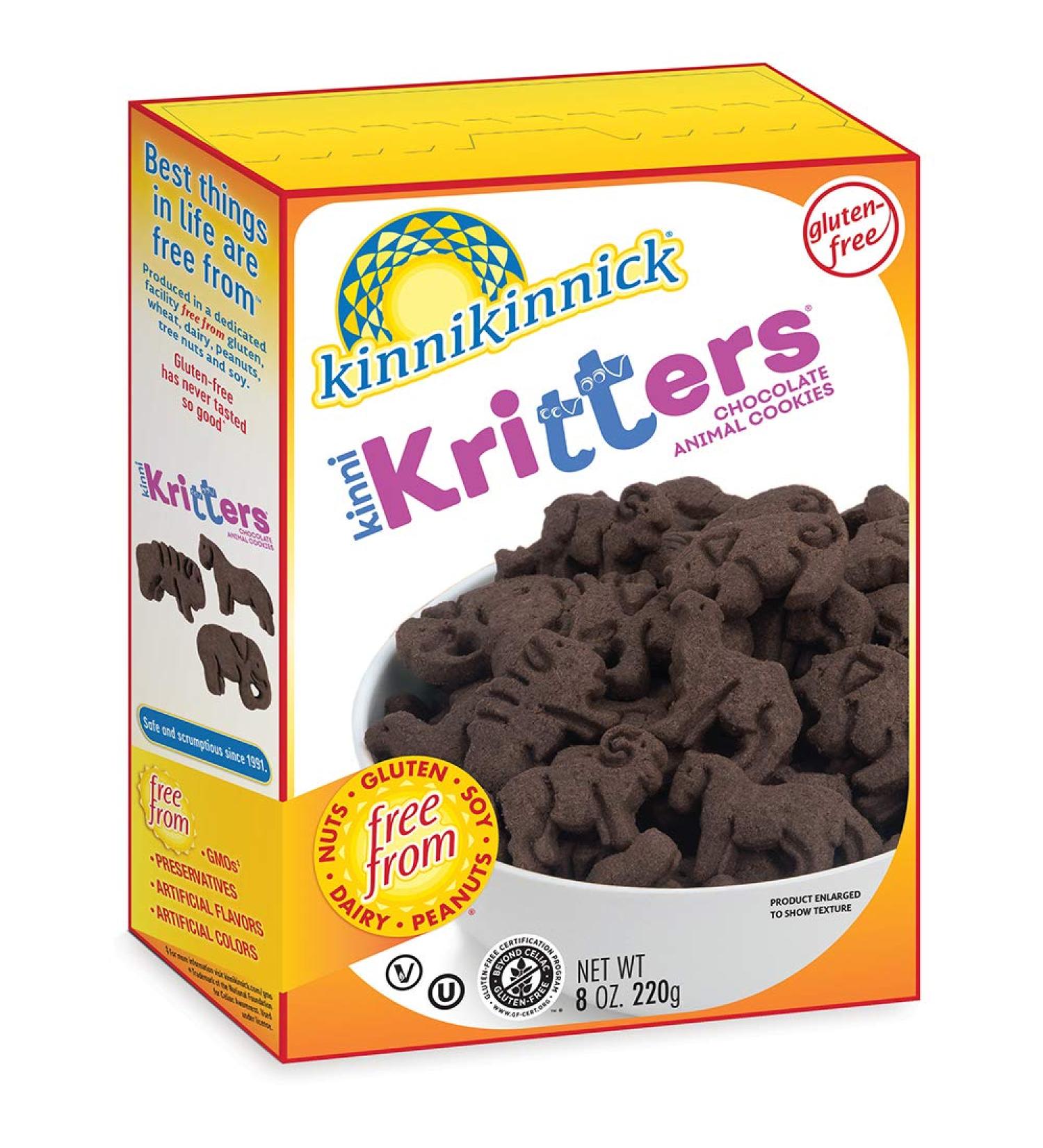 Kinnikinnick Gluten Free KinniKritters Chocolate Animal Cookie 8oz/220g - Pack of 6 - Buy Online on GoSupps.com