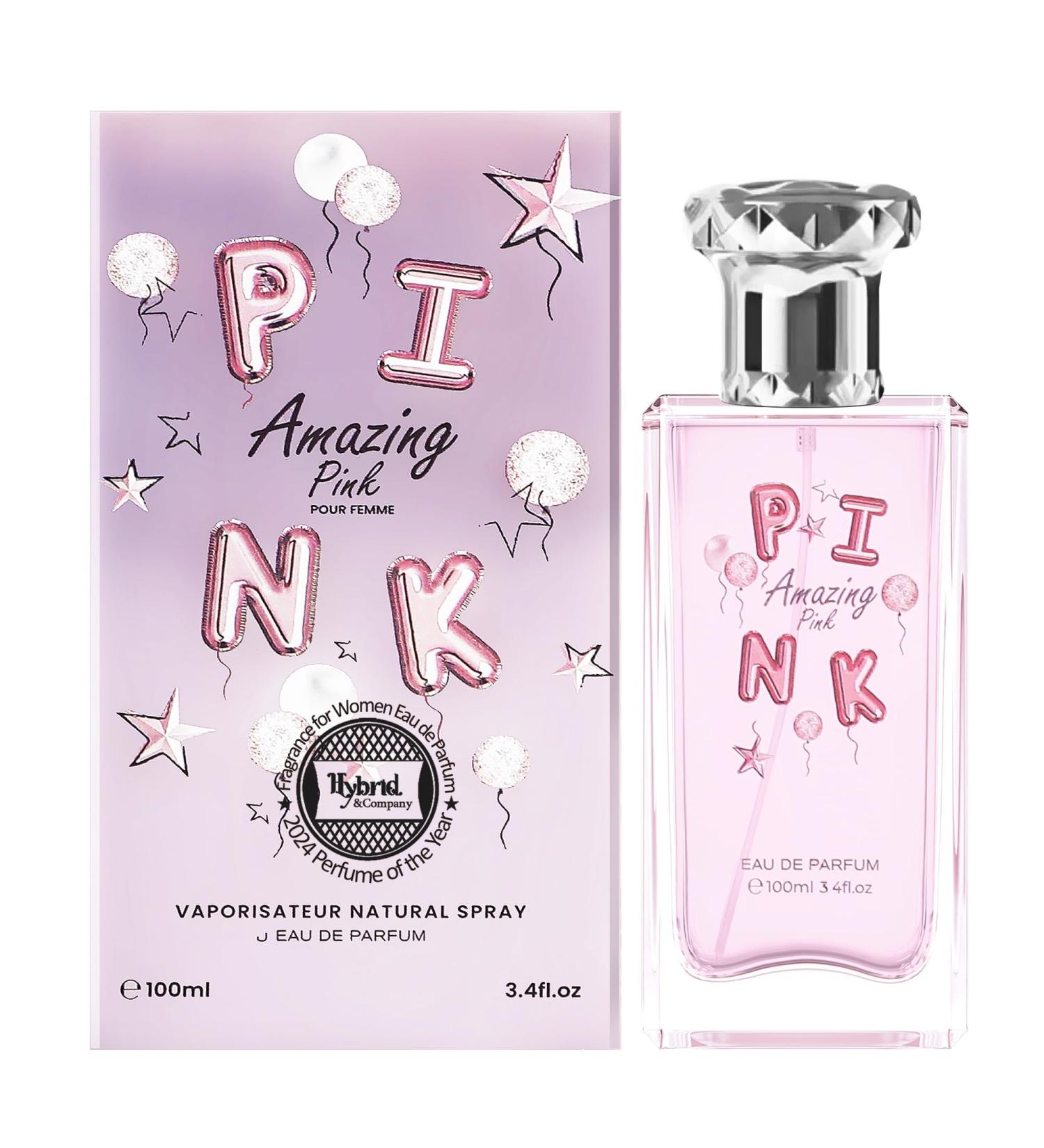 Hybrid & Company Women Amazing Pink Pour Femme Eau De Parfum Vaporisateur Natural Spray 3.4 Fl Oz - Buy Online on GoSupps.com
