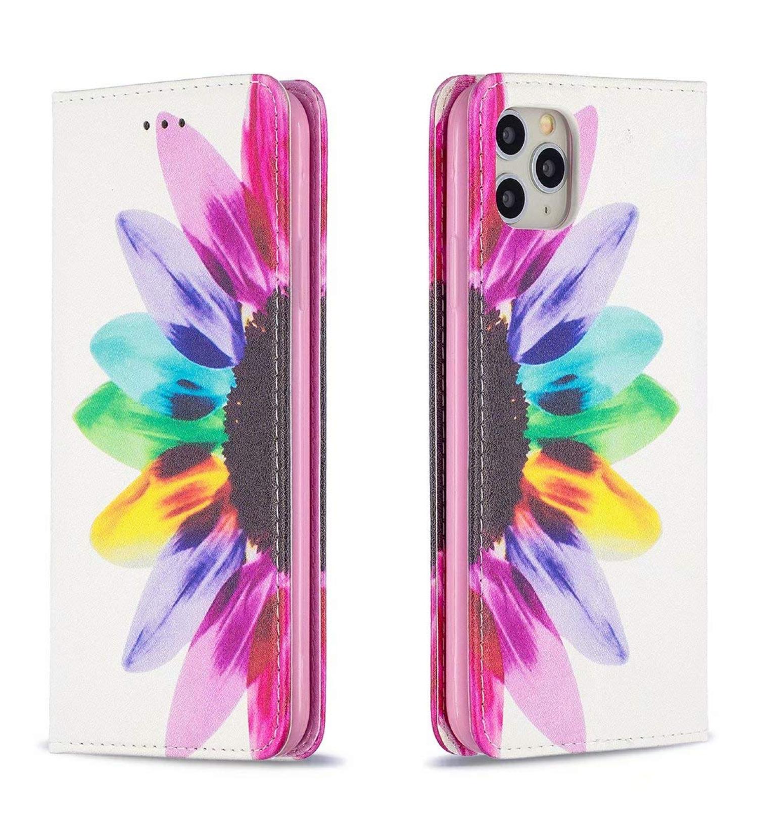 Miagon Wallet Folio Flip PU Leather Case for iPhone 11 Pro Creative Painted Design Full-Body Protective Cover Card Holder Kickstand Magnetic Sunflower iPhone 11 Pro Sunflower - Buy Online on GoSupps.com