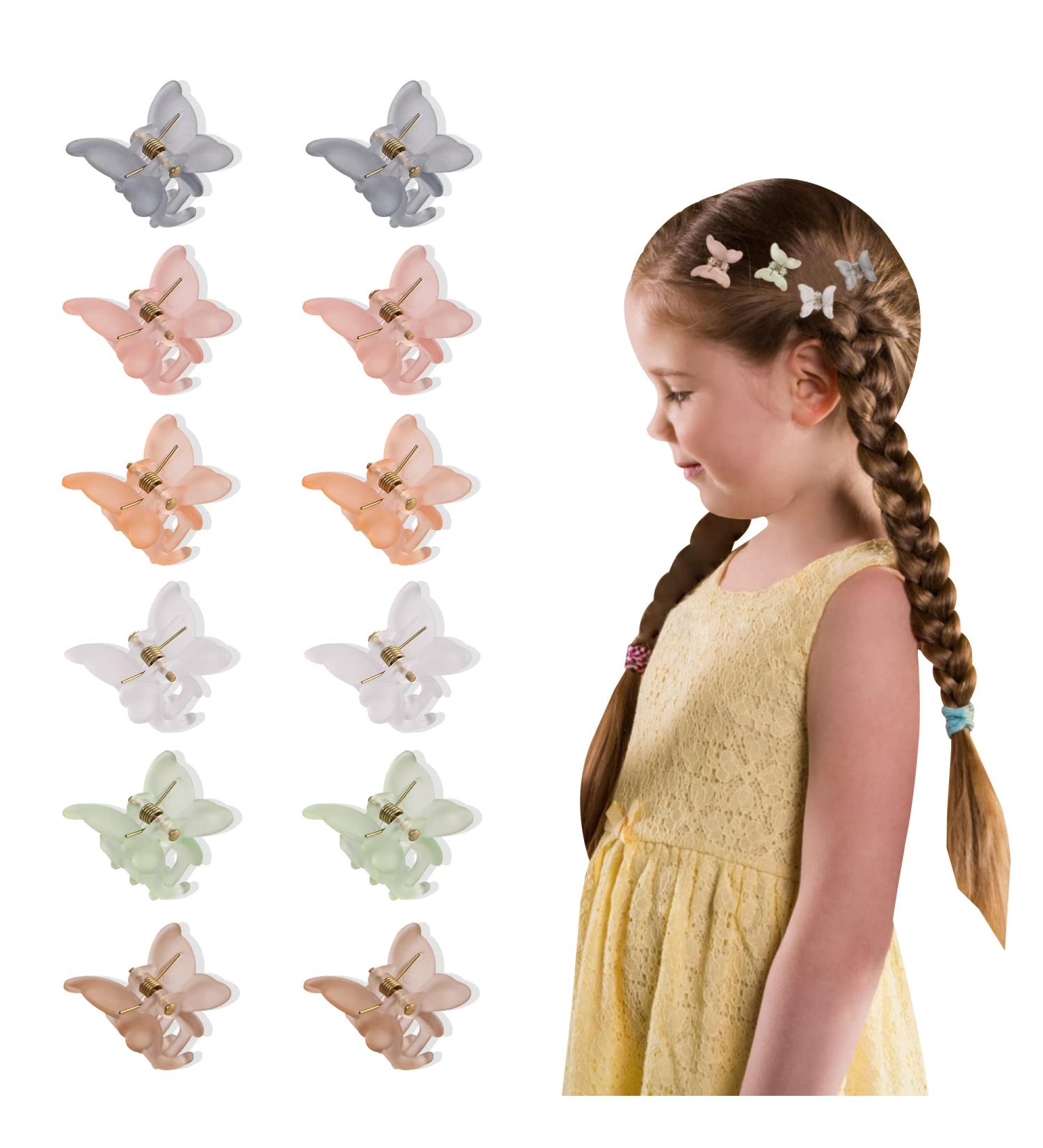 Mini Butterfly Hair Clips for Girls and Women - Cute Tiny Claw Clips for 90s Style Hair Accessories - Perfect for Toddler Girls - Buy Online on GoSupps.com