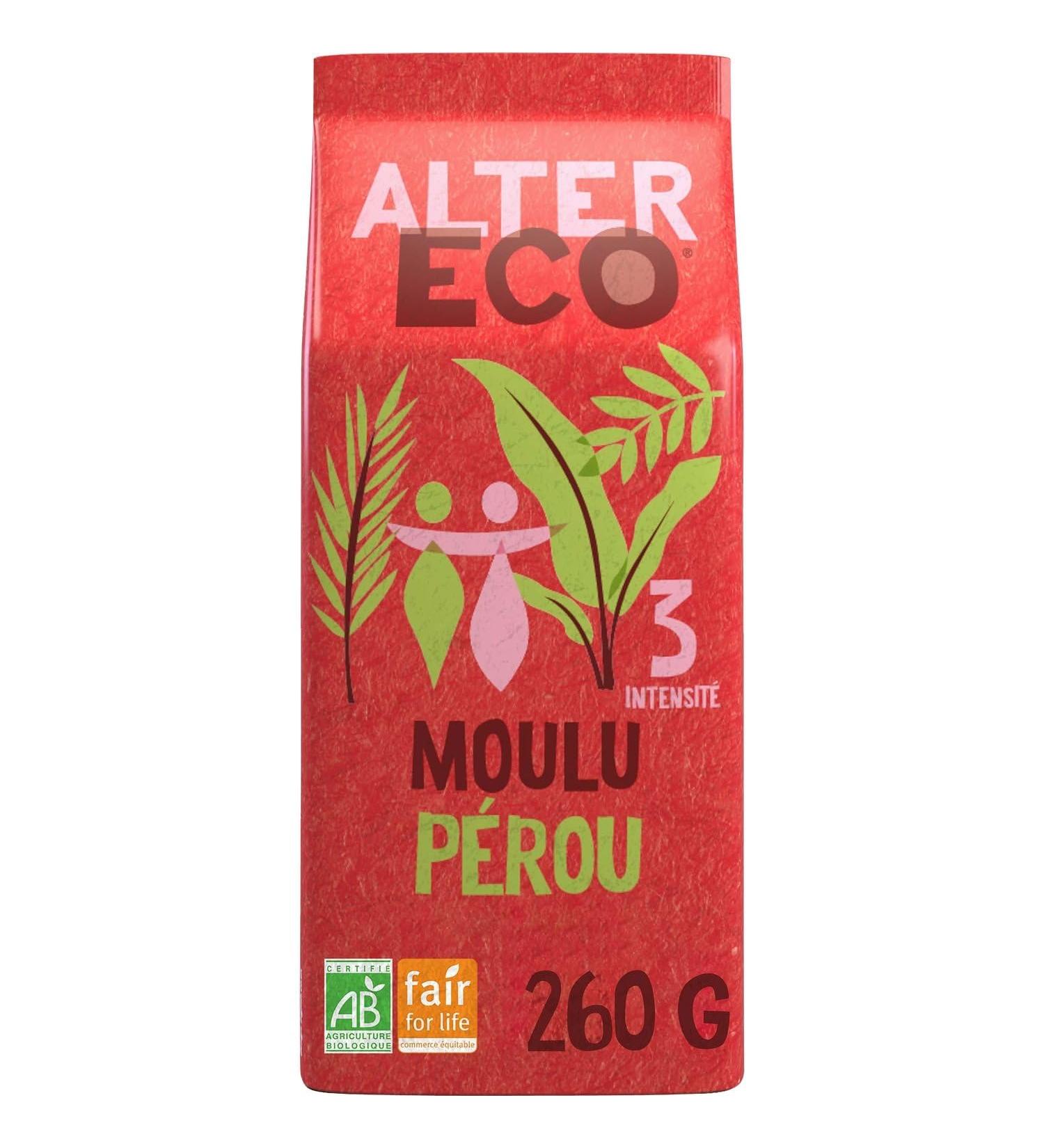 ALTER ECC. Caf MouL'ou Bio P rou Pur AraBI.a au Go t Riche et Aromatique (260g) - Lot de 3 - vendu par Lot