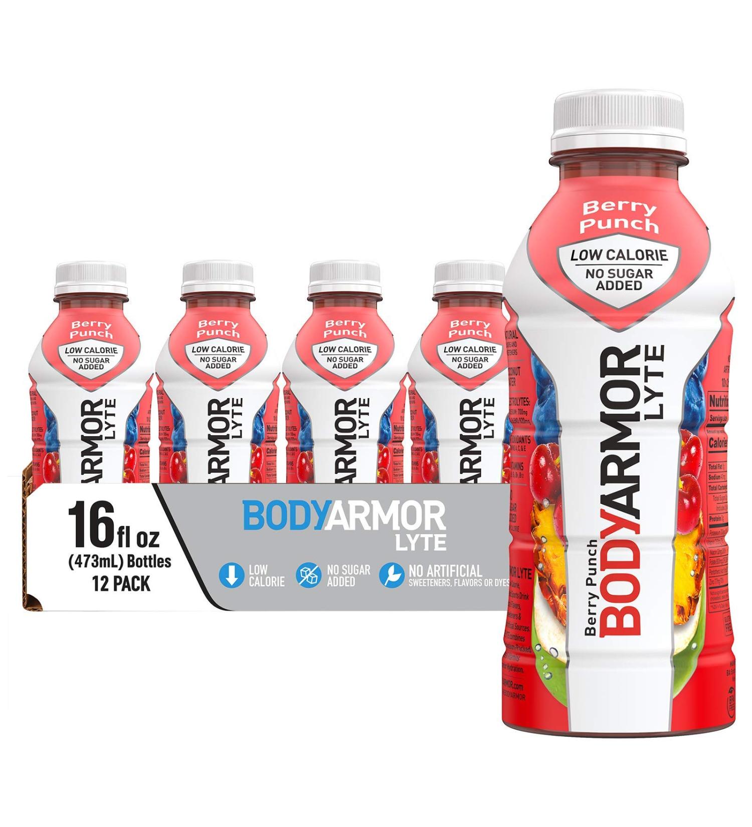 BODYARMOR LYTE Berry Punch Sports Drink - Low-Calorie Electrolytes & Vitamins (12-Pack, 16 Fl Oz) - Buy Online on GoSupps.com