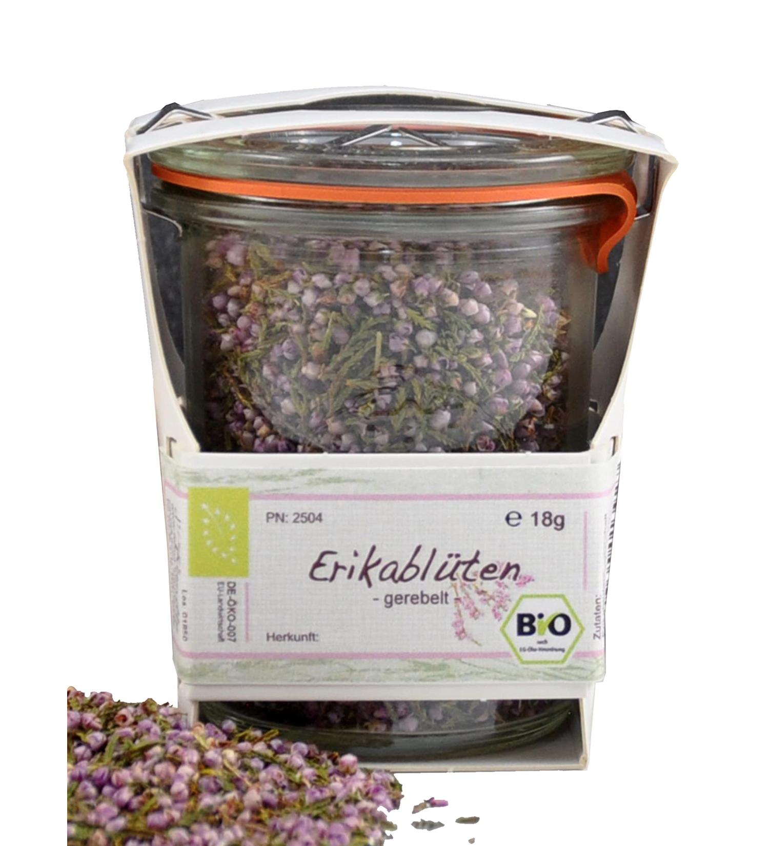 Dried Organic Flowers in a Jar | Handmade Flower Tea | Premium Quality Heather Flowers | Unique Reusable Gift - Buy Online on GoSupps.com