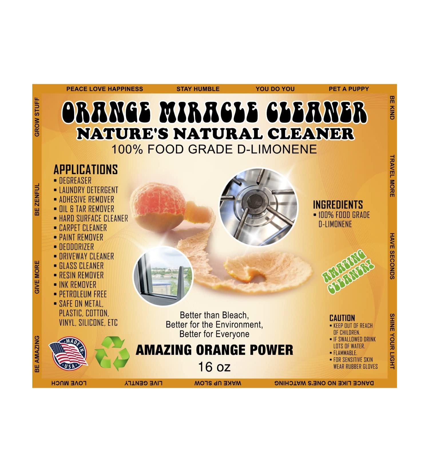 Green Piece All-Purpose Cleaner - 16 oz Orange Miracle Cleaner | Tough Stain Remover with 100% D Limonene - Shop Internationally - Buy Online on GoSupps.com