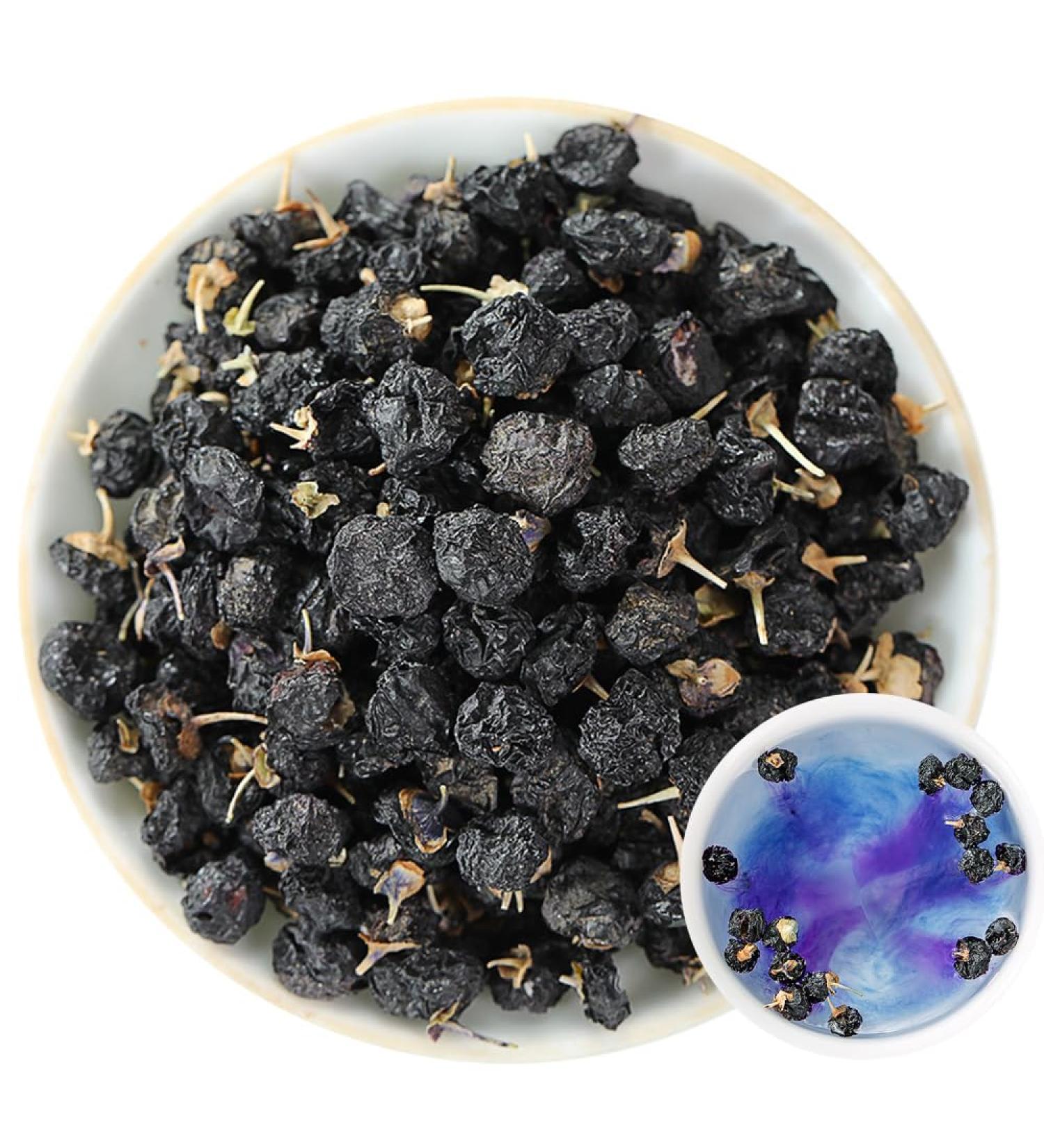 100% Dried Black Wolfberry 100G/3.52oz baies de Goji noires th aux baies de Goji noires th sans caf ine sans gluten - Buy Online on GoSupps.com