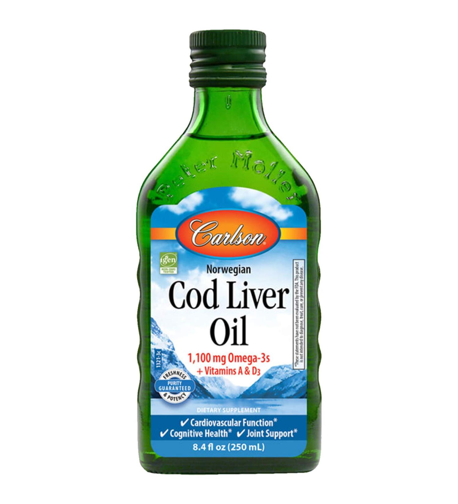 Carlson Norwegian Cod Liver Oil Natural 250ml Regular 8.4 Fl Oz (Pack of 1)