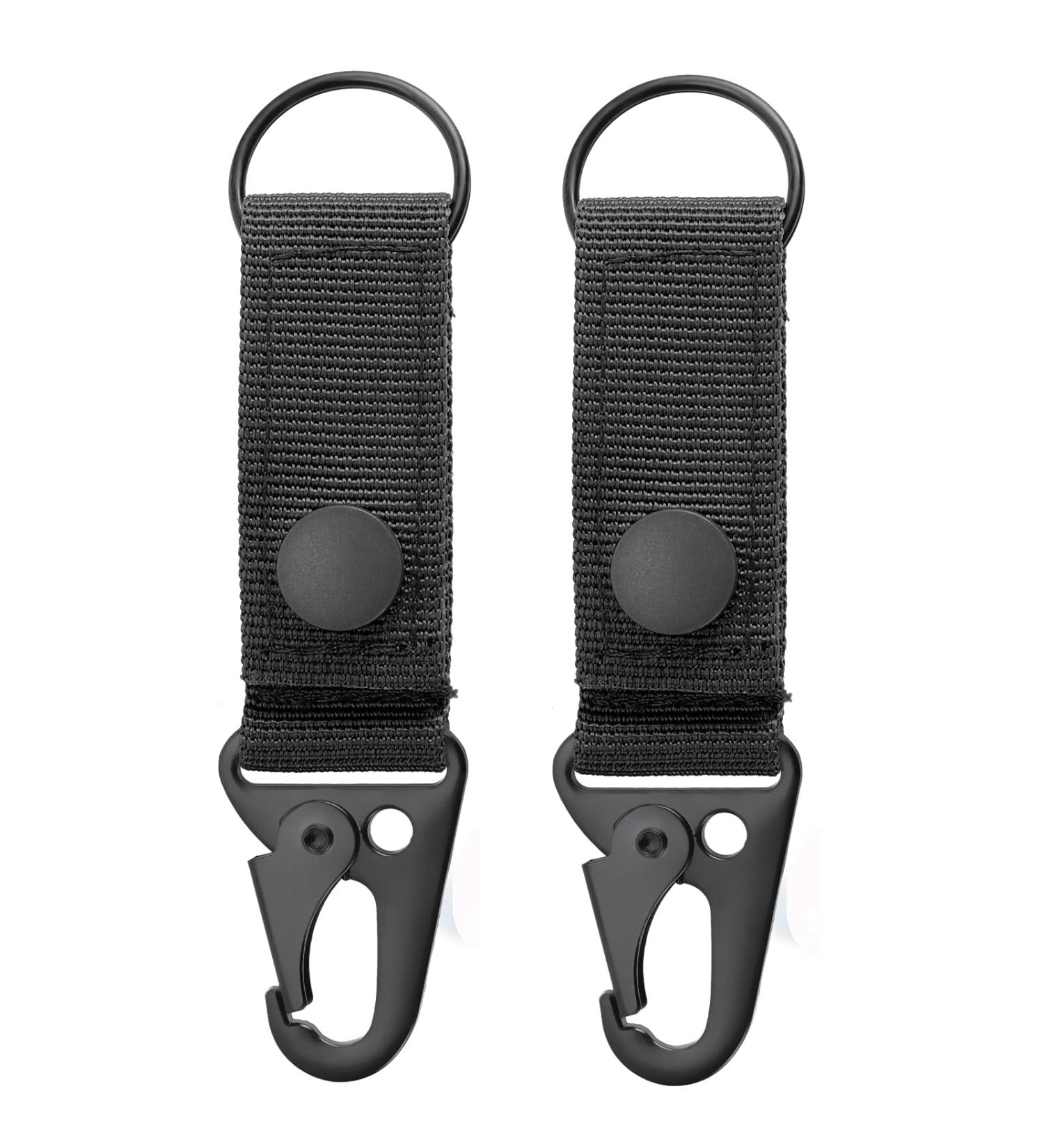 FRTKK Tactical Molle Key Ring Gear Key Keeper Nylon Belt Keychain Molle Webbing Key Clip Buckle for Belts Molle Bags Black - (Pack of 2) - Buy Online on GoSupps.com