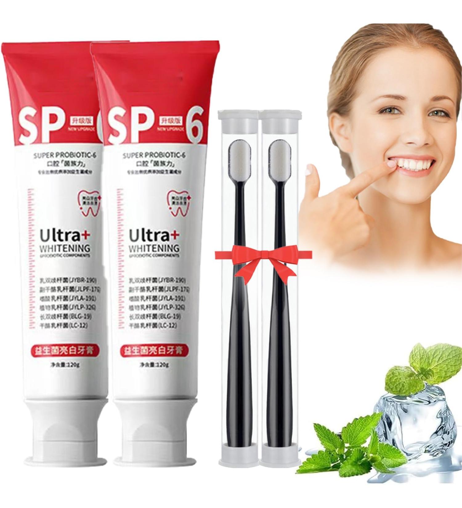 SP-6 Ultra Whitening Toothpaste 120g - Deep Cleaning Tartar Prevention & Fresh Breath - Best Ultra Whitening Formula - Buy Online on GoSupps.com