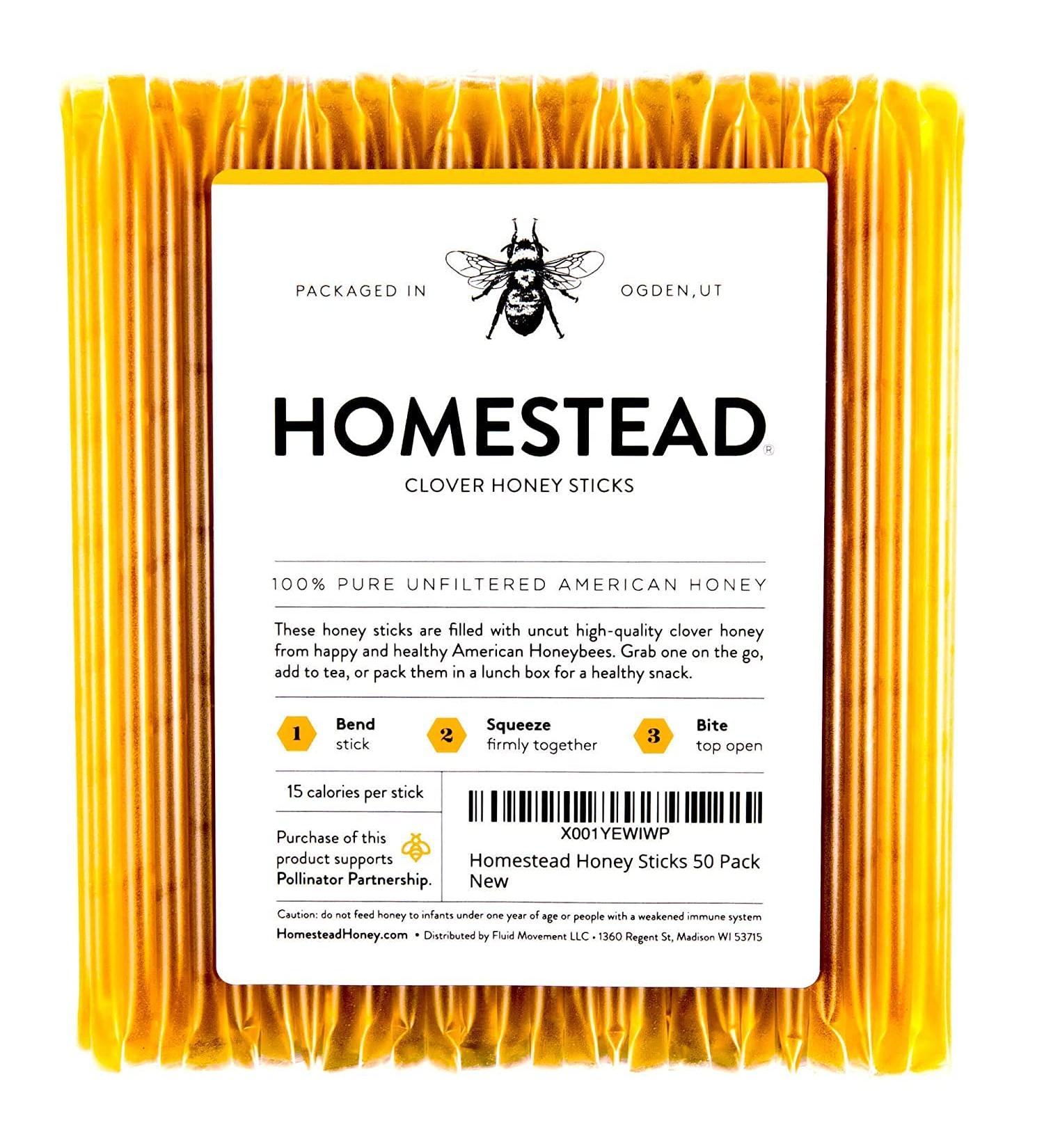 FM Homestead Honey Sticks - 50 Count Pack for Natural Sweetness - Buy Online on GoSupps.com