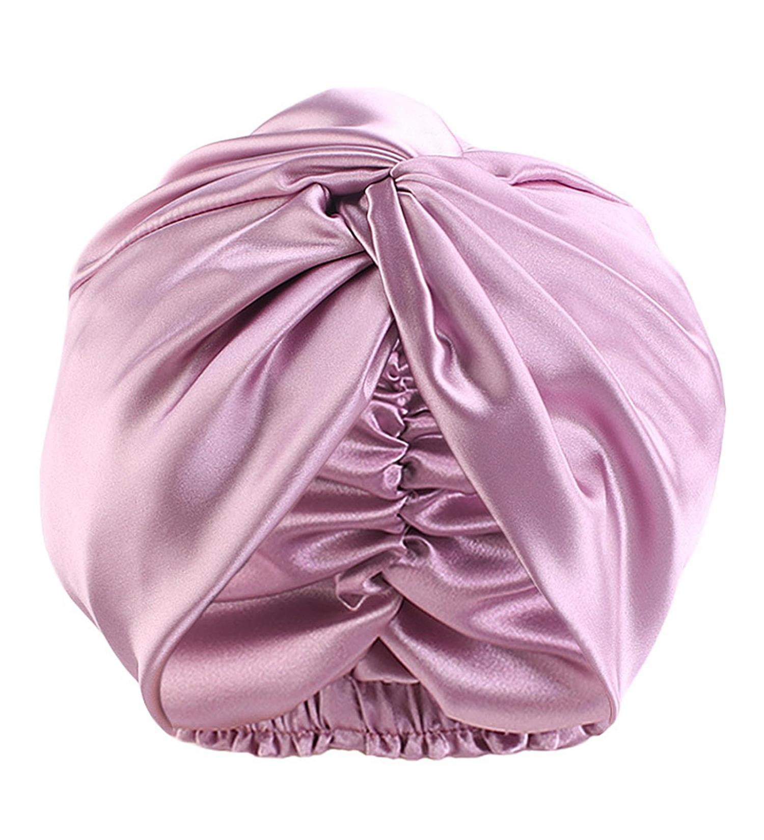 100% Mulberry Silk Women's Night Hat | Soft Adjustable Double Layer Bonnet for Hair Care | Luxurious Purple Sleeping Hat & Shower Hood - Buy Online on GoSupps.com